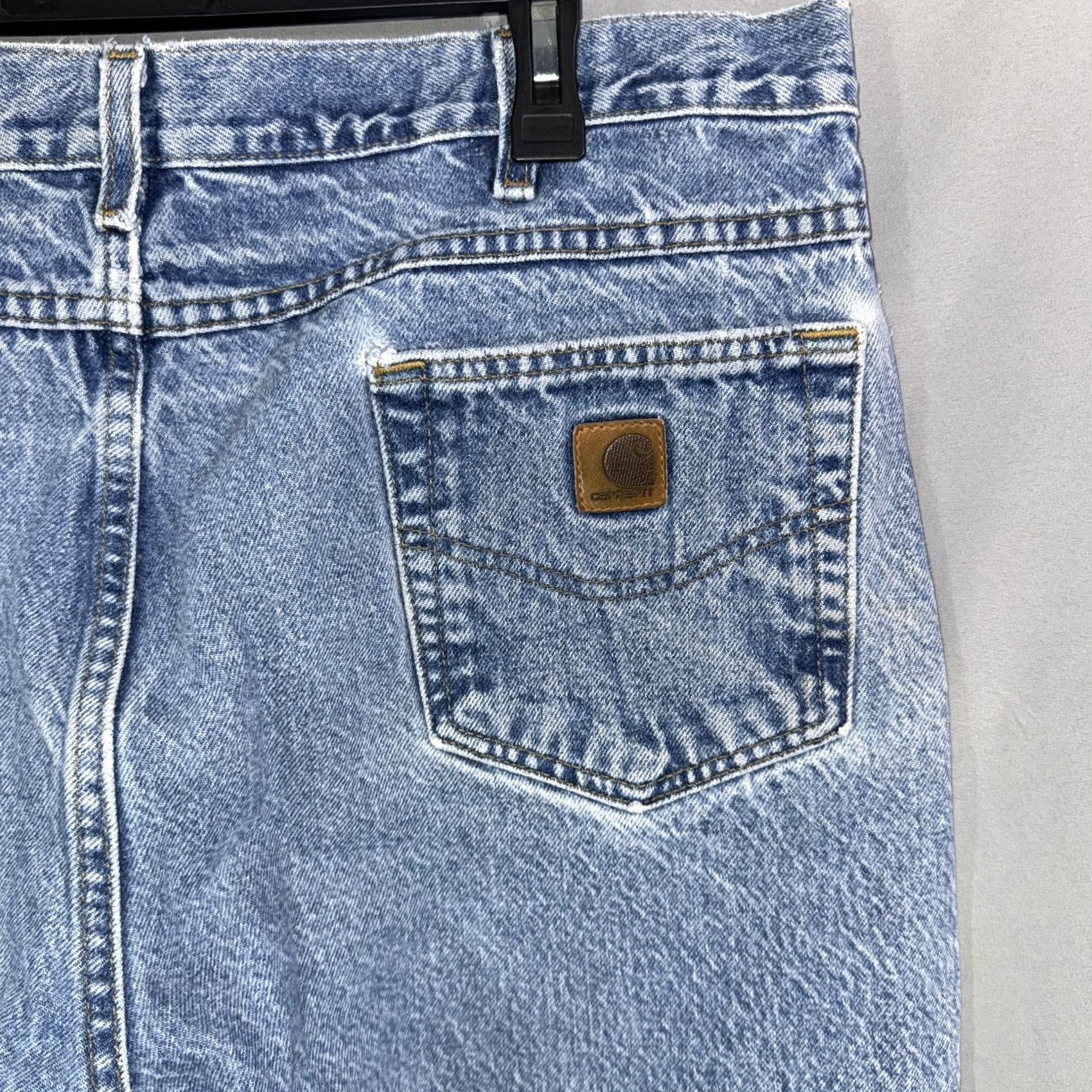 Carhartt Carhartt Jeans Mens 40x30 Blue Denim Relaxed Fit Carpenter Workwear Distressed Size US 40 / EU 56 - 4 Thumbnail