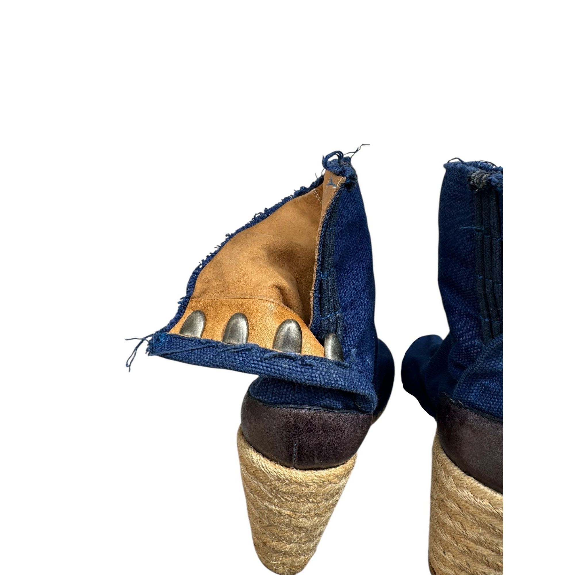 Maison Margiela Blue Tabi Wedge Boots Size US 6 / IT 36 - 6 Thumbnail