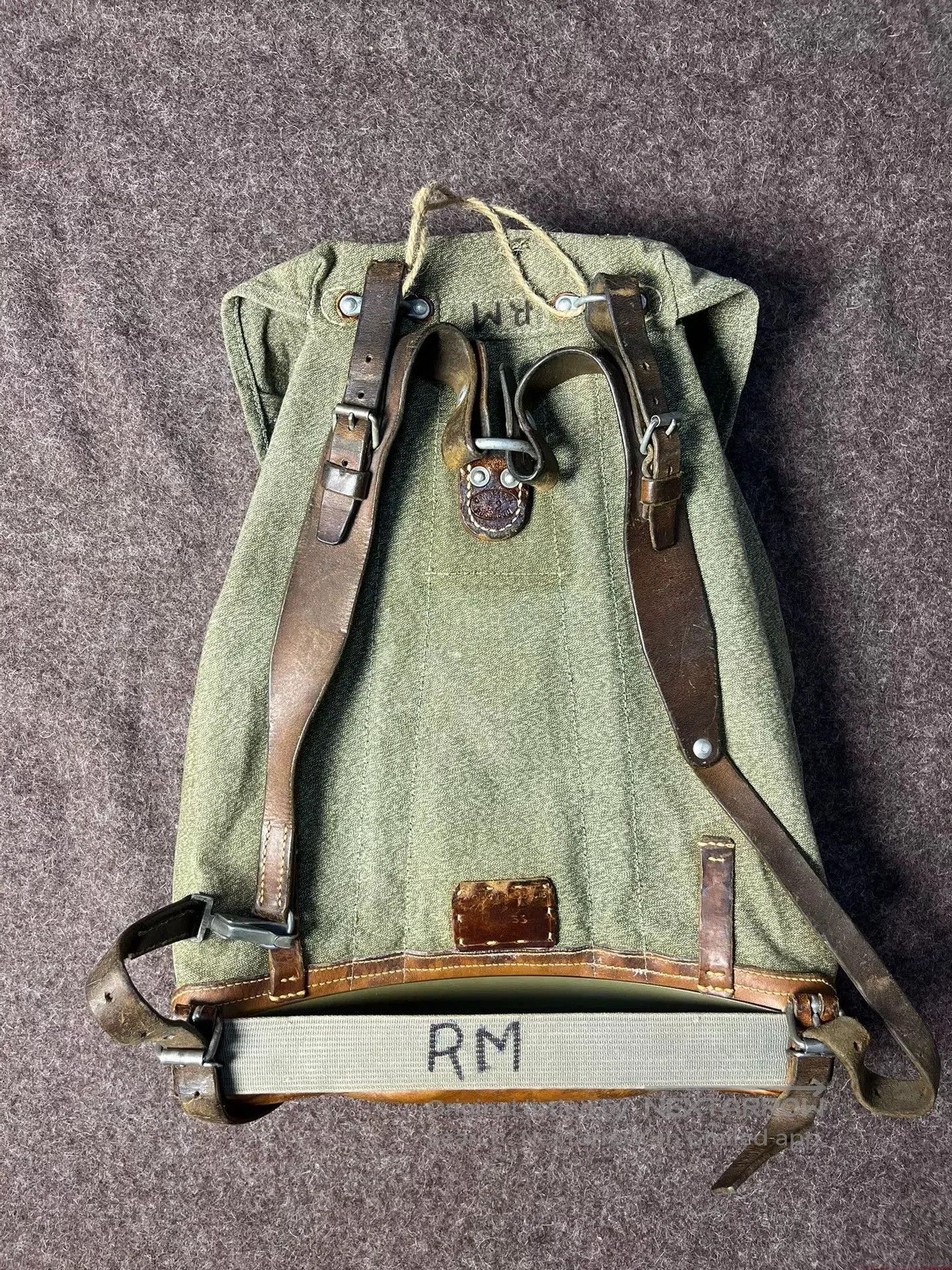 Vintage Swiss 1952 Military Pepper Salt Backpack. Size ONE SIZE - 2 Thumbnail