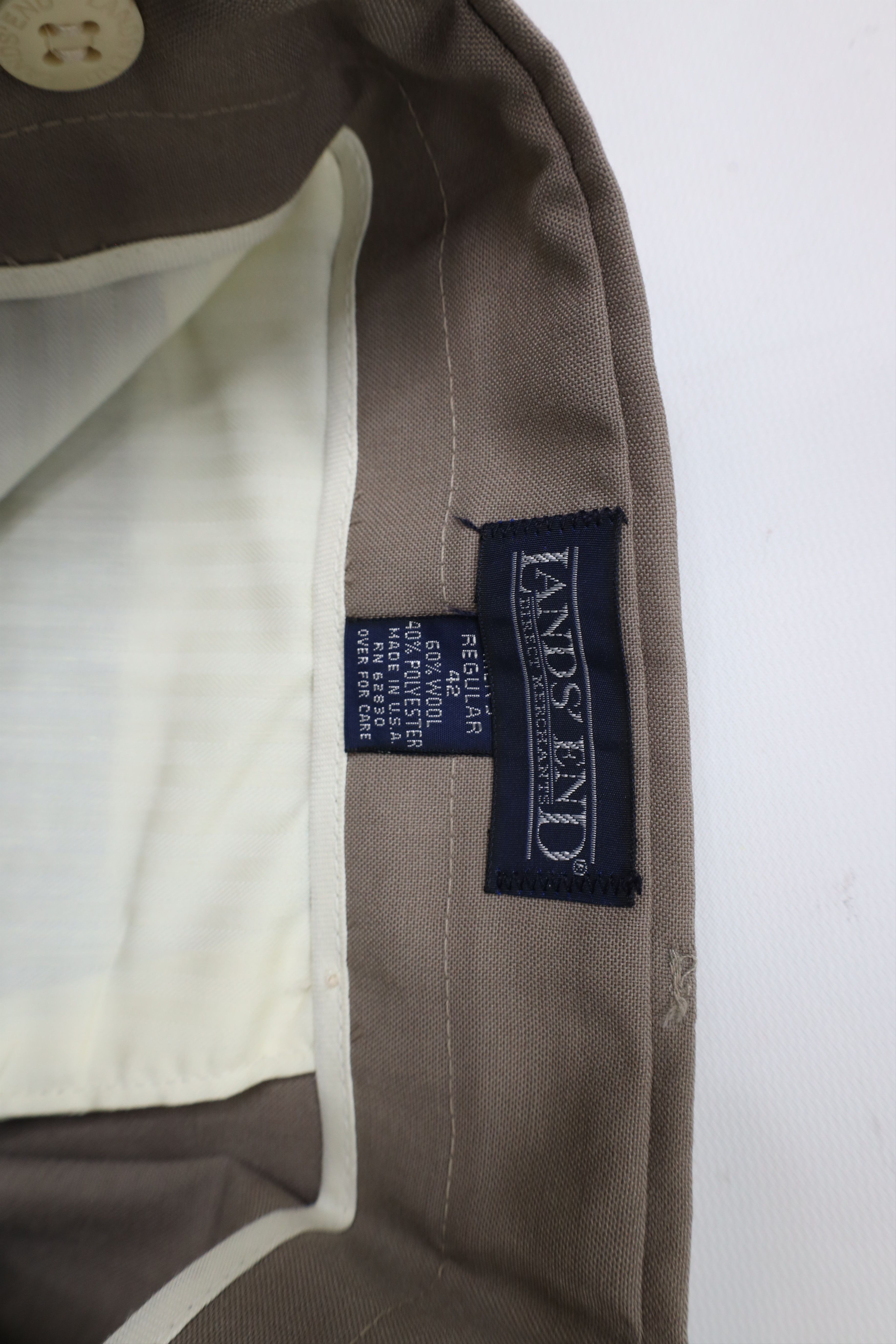 Lands' End × Vintage Vintage 90s Lands End Cuffed Wide Leg Chino Pants USA Size US 42 / EU 58 - 6 Thumbnail