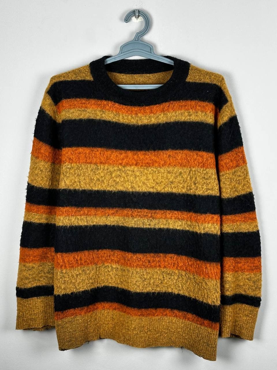 Japanese Brand Alpaca Striped Mohair Sweater Made In Italy Size US L / EU 52-54 / 3 - 1 Thumbnail