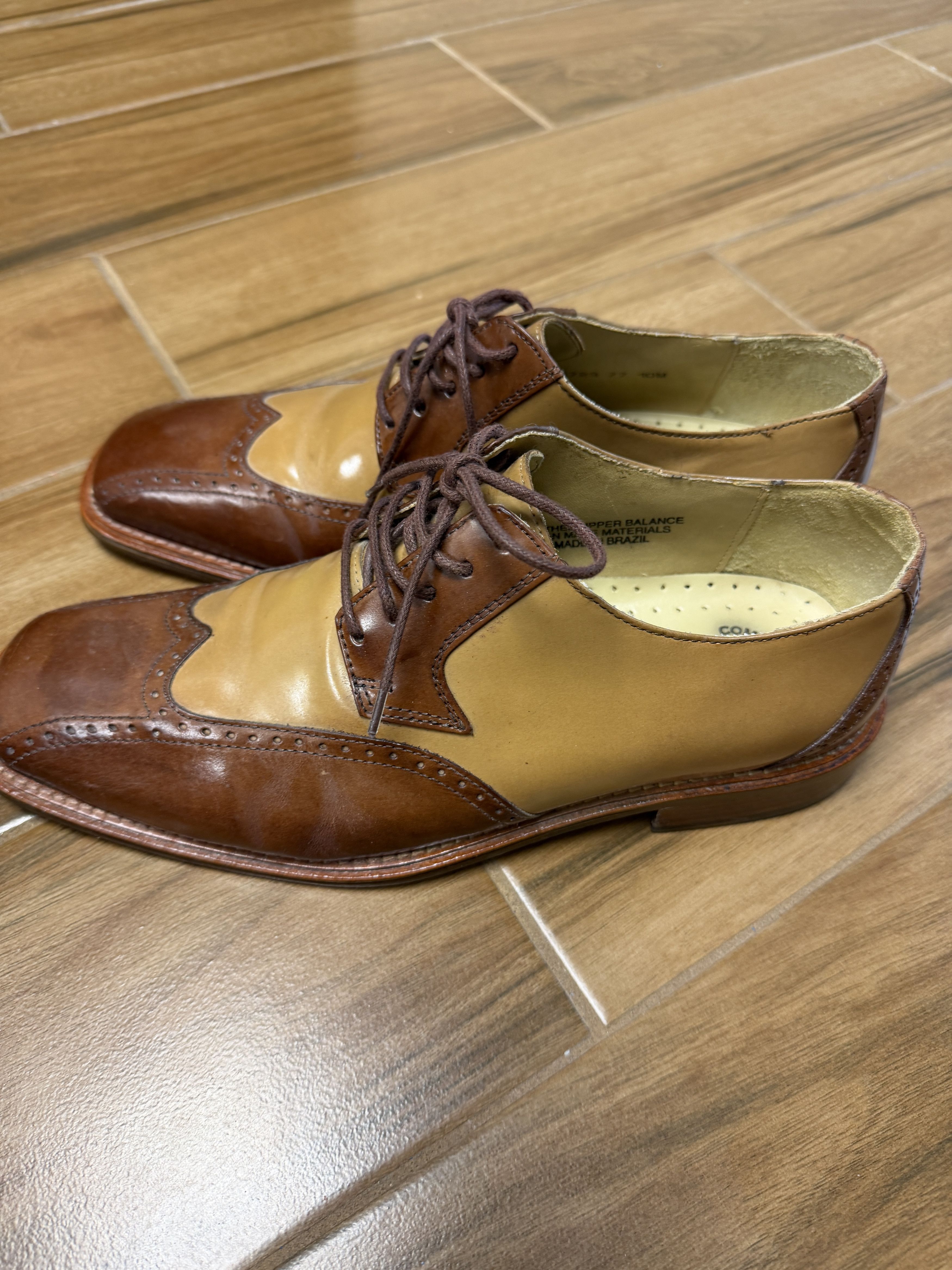 Stacy Adams Stacy Adams Men's Brown Oxford Shoes Size 10 Size US 10 / EU 43 - 4 Thumbnail
