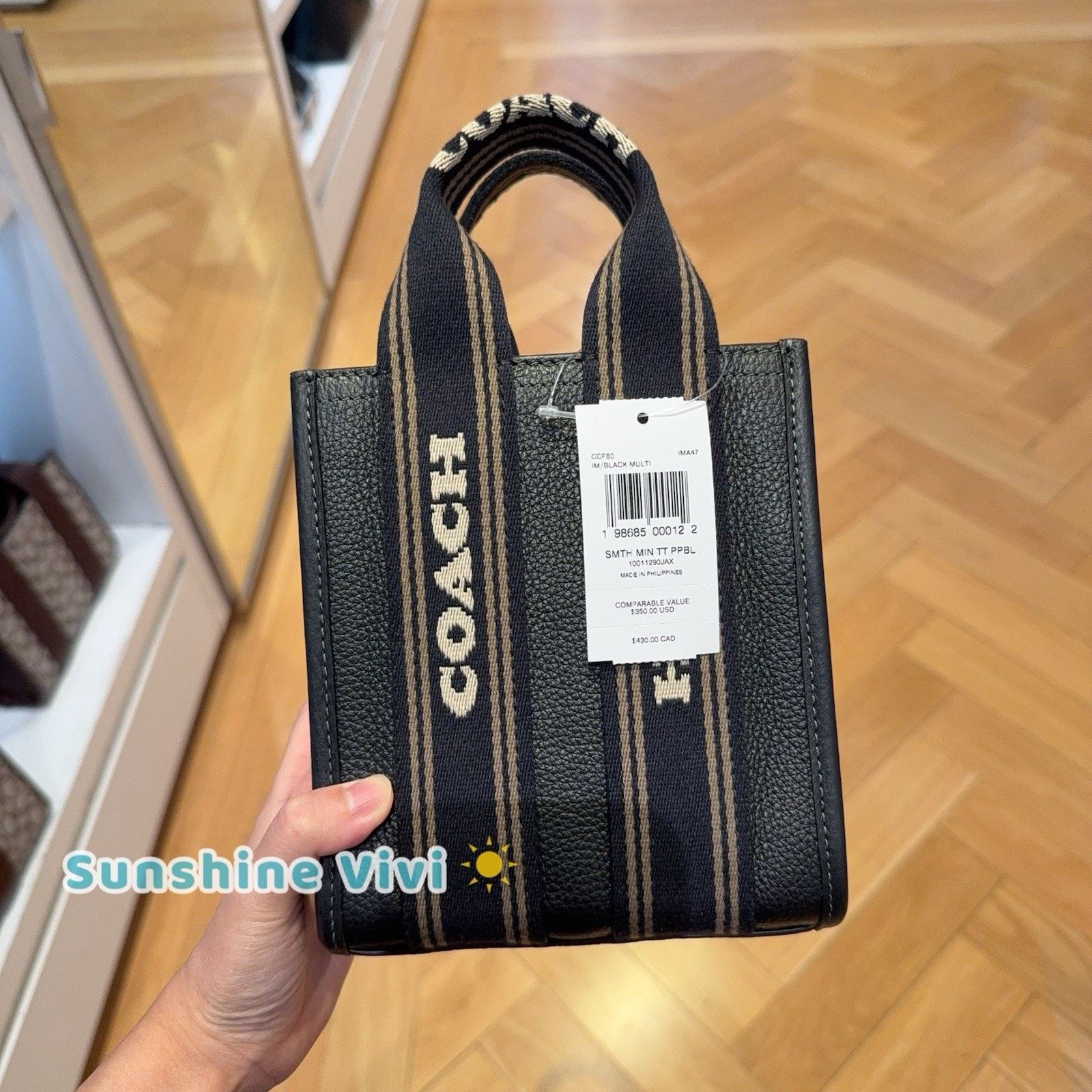 Coach NWT Coach Smith Mini Tote Bag CCF80 leather/Gold/Black Multi Size ONE SIZE - 4 Thumbnail