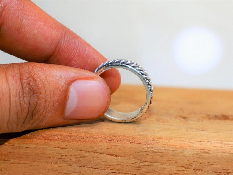 Handmade Spinner Ring, 925 Silver Promise Ring, Handmade Boho Jewelry Size ONE SIZE - 4 Thumbnail