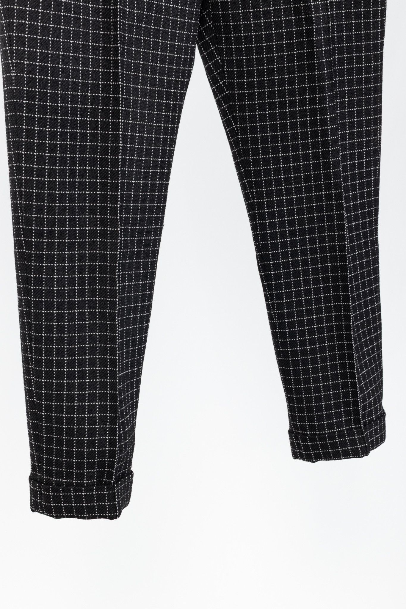 Isabel Marant Isabel Marant Lola Black Checked Wool Cropped Trousers Size 30" / US 8 / IT 44 - 6 Thumbnail