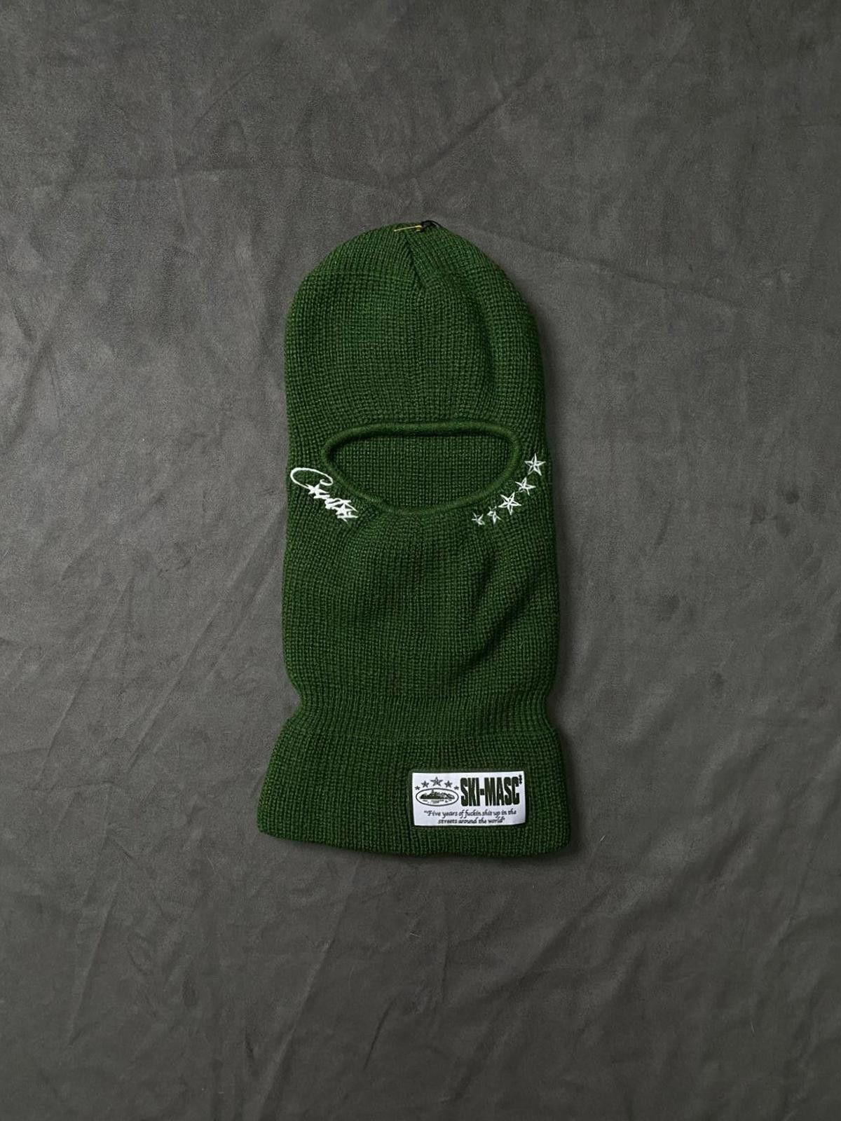 Corteiz Corteiz 5 Starz Baby Green Knit Bally Balaclava Ski Mask Size ONE SIZE - 1 Thumbnail