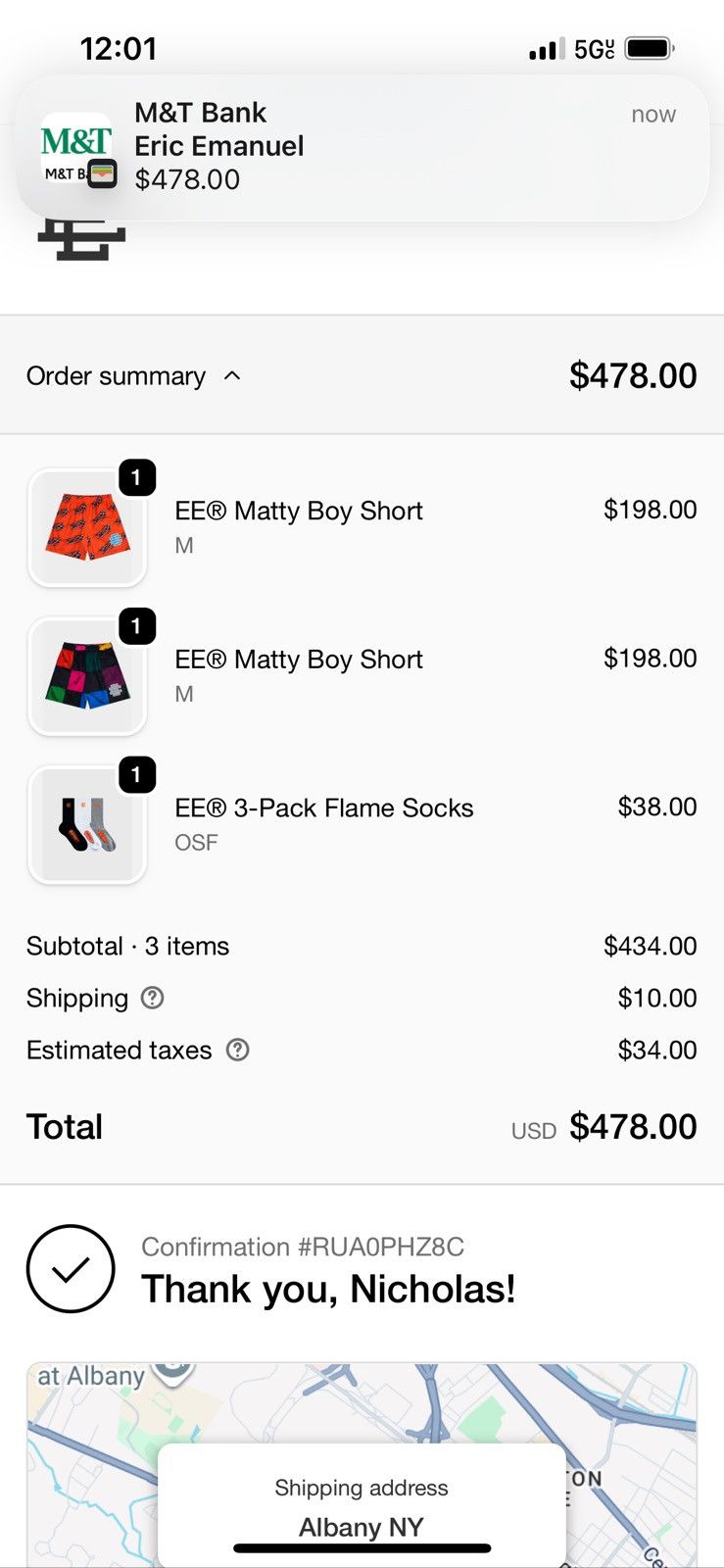 Eric Emanuel Eric Emanuel EE flame socks w orange E 3-pack Size ONE SIZE - 2 Thumbnail
