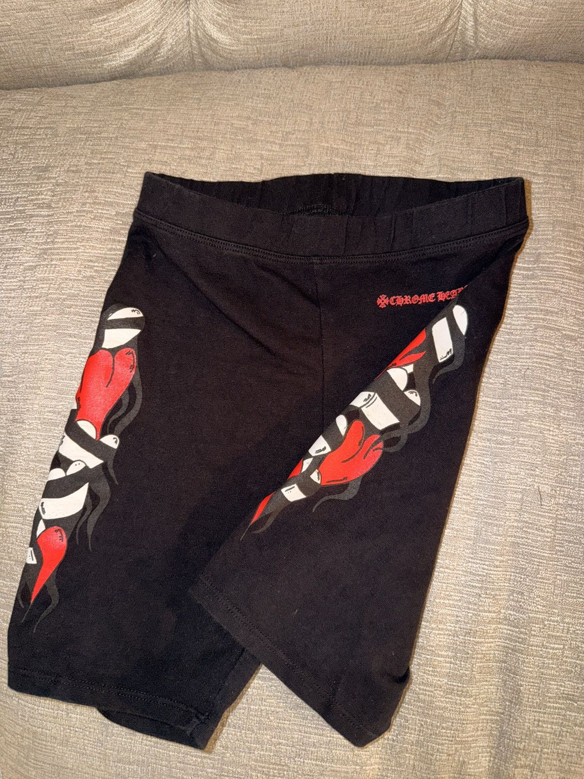 Chrome Hearts Chrome Hearts Matty Boy Sick Heart Biker 13 Shorts Size 25" / US 0 / IT 36 - 2 Thumbnail