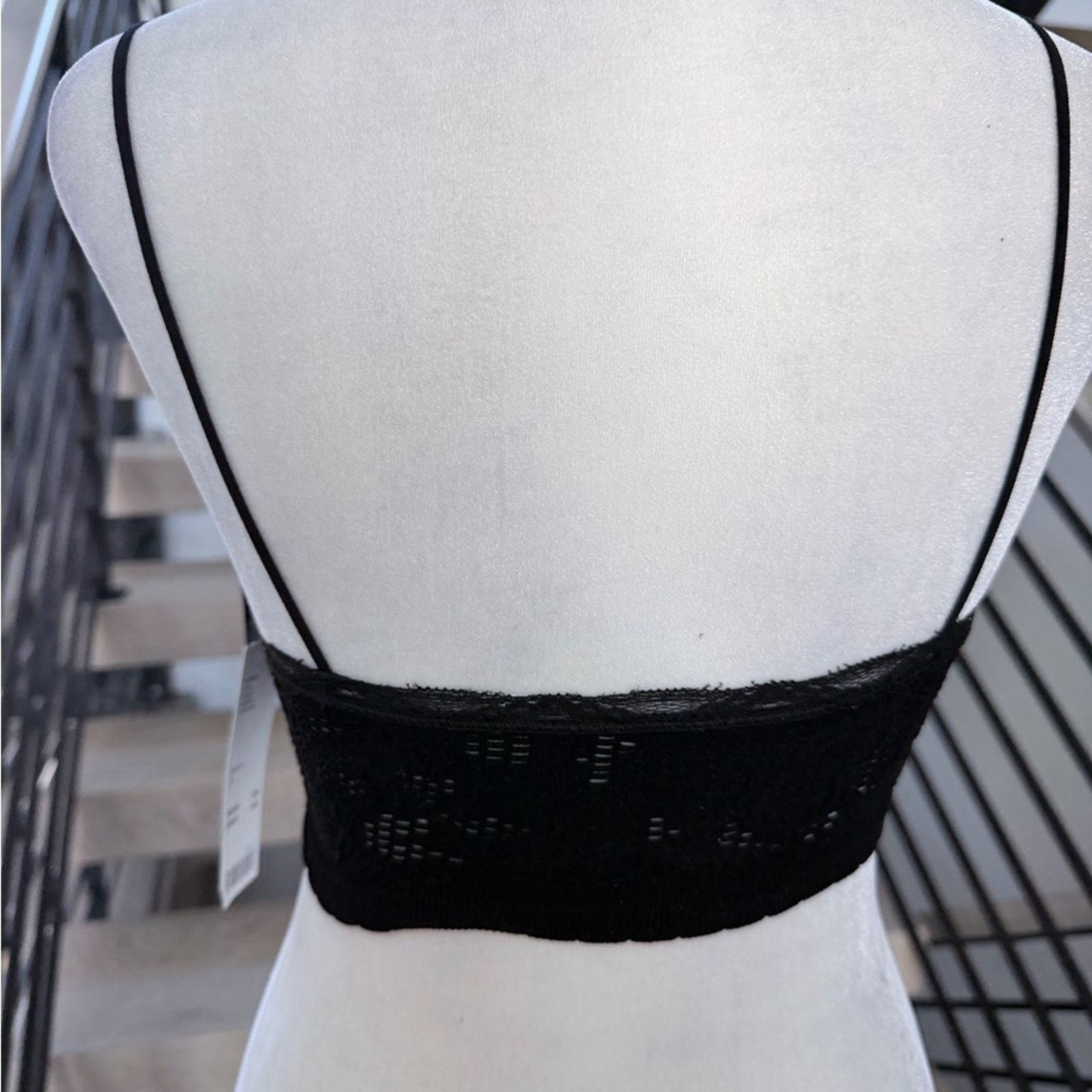 Urban Outfitters NWT Urban Outfitters Black Lace Trim Ribbed Cami Tank size S Size ONE SIZE - 5 Thumbnail