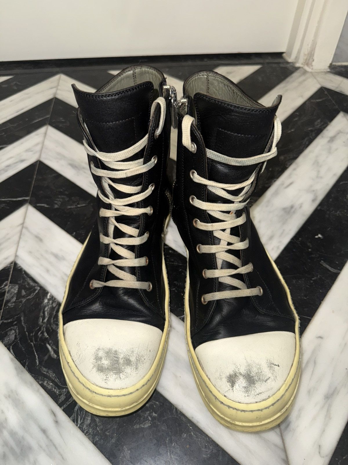 Rick Owens Ramones High Top Sneakers