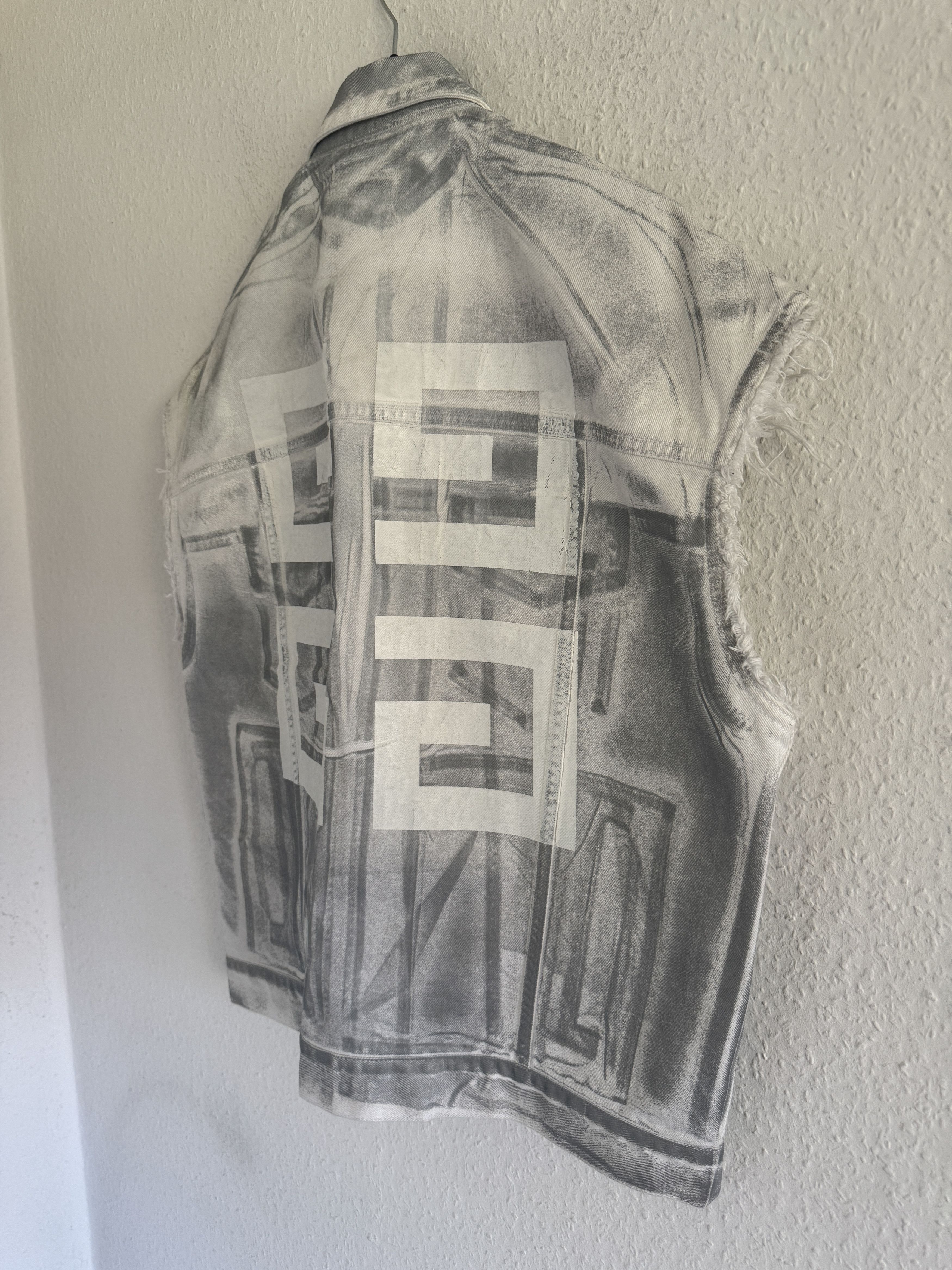 Givenchy 4G Graffiti-Print Reflective Denim Vest – Runway Sample Size US M / EU 48-50 / 2 - 14 Thumbnail
