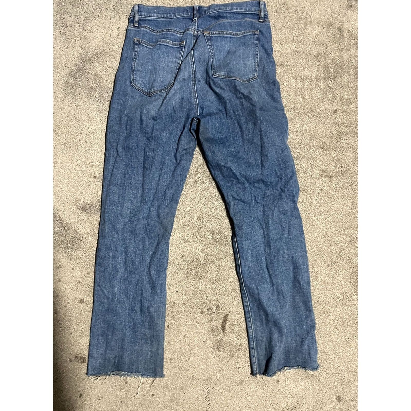 Loft Loft Jeans Womens 28/6 Blue High Rise Stretch Denim The Straight Crop Shirt Womens Jeans Blue 28 Straight 6 28/6 Vintage? Size 28" / US 6 / IT 42 - 3 Thumbnail