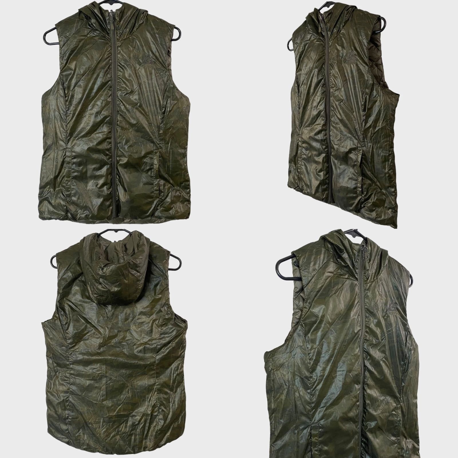 Vintage Gerry Quilted Down Puffer Vest Reversible Full Zip Hood Green Womens Small Vest Size S / US 4 / IT 40 - 8 Thumbnail
