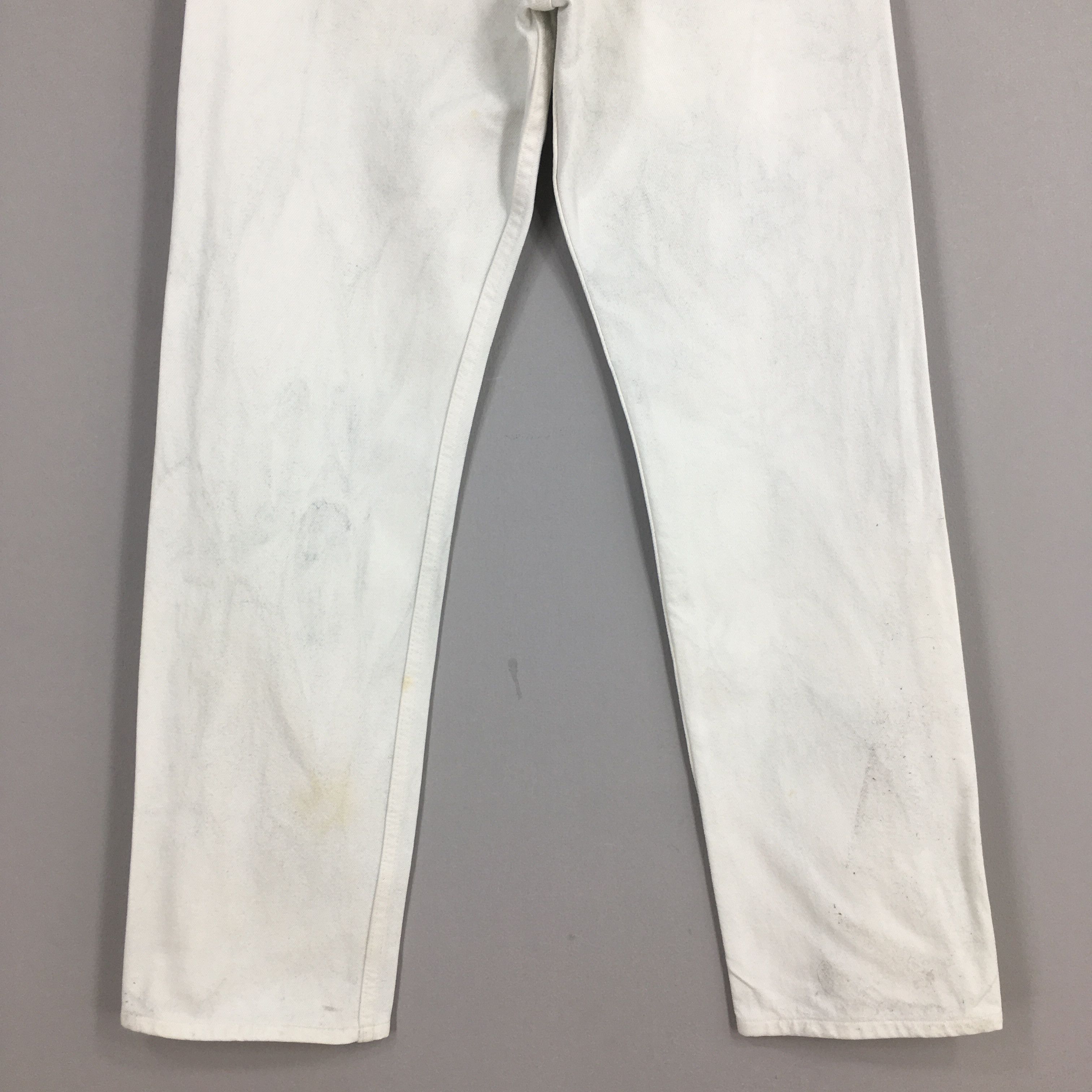 Levi's Size 28x29.5 Vintage 80s Levi's 501 White Jeans S1044 Size 28" / US 6 / IT 42 - 10 Thumbnail