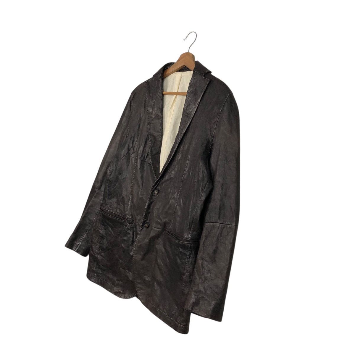 Japanese Brand 📌Vintage Biker Leather Jacket Male & Co. Issey Miyake Size US L / EU 52-54 / 3 - 2 Thumbnail
