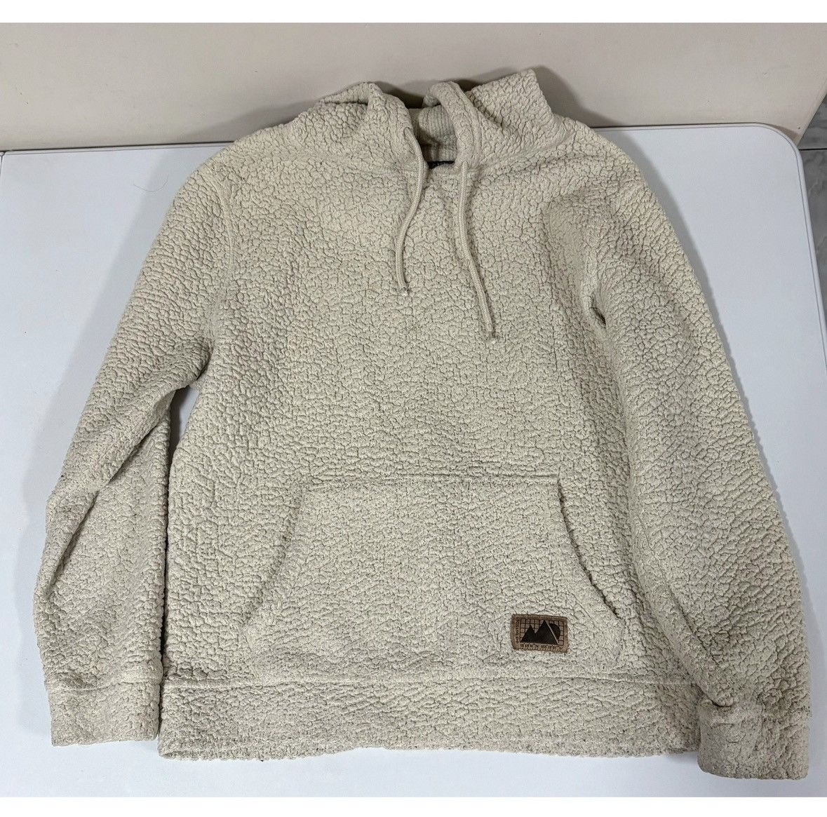 Brooklyn Cloth Tan Beige Fleece Plush Sweatshirt Hoodie Outerwear Size M 🐪✨ Size US M / EU 48-50 / 2 - 1 Thumbnail
