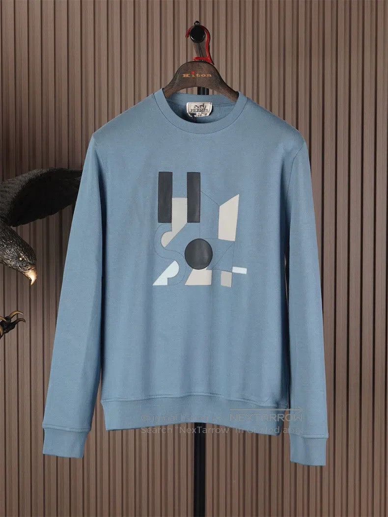 Hermes Hermes Leather Detail Hoodie Size US M / EU 48-50 / 2 - 1 Thumbnail