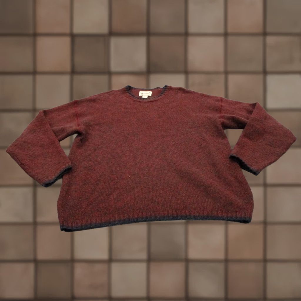 Vintage Woolrich Mens XL Red Pullover Sweater Shirt Knit Nylon Wool Sports Casual Pullover Crew Neck Knit Pattern Solid Vintage: No Size US XL / EU 56 / 4 - 1 Thumbnail