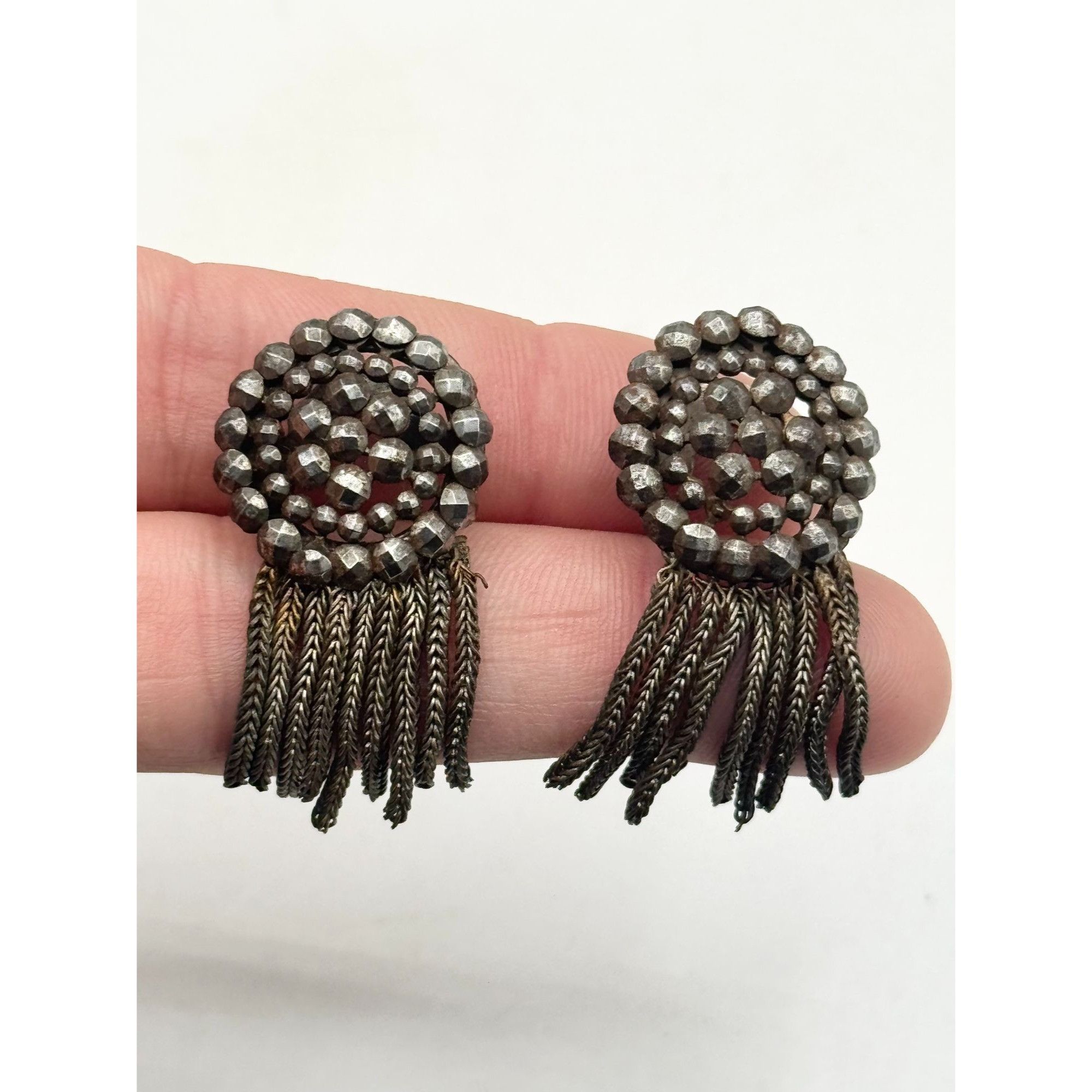 Vintage Antique France Hematite Tassel Button Covers | Grailed