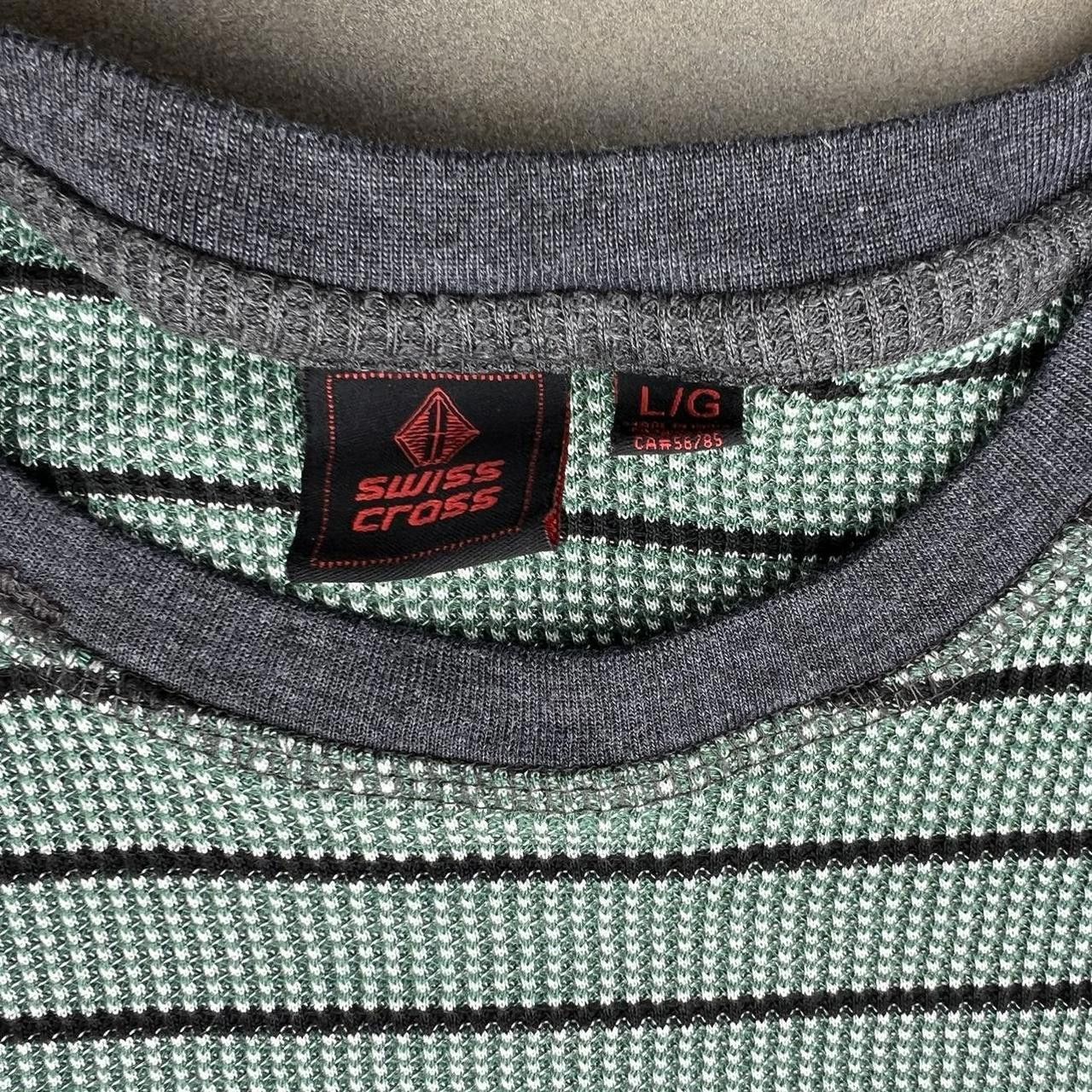 Other Green + Grey + Black Colorblock Striped Waffle Knit Thermal Size US M / EU 48-50 / 2 - 3 Thumbnail