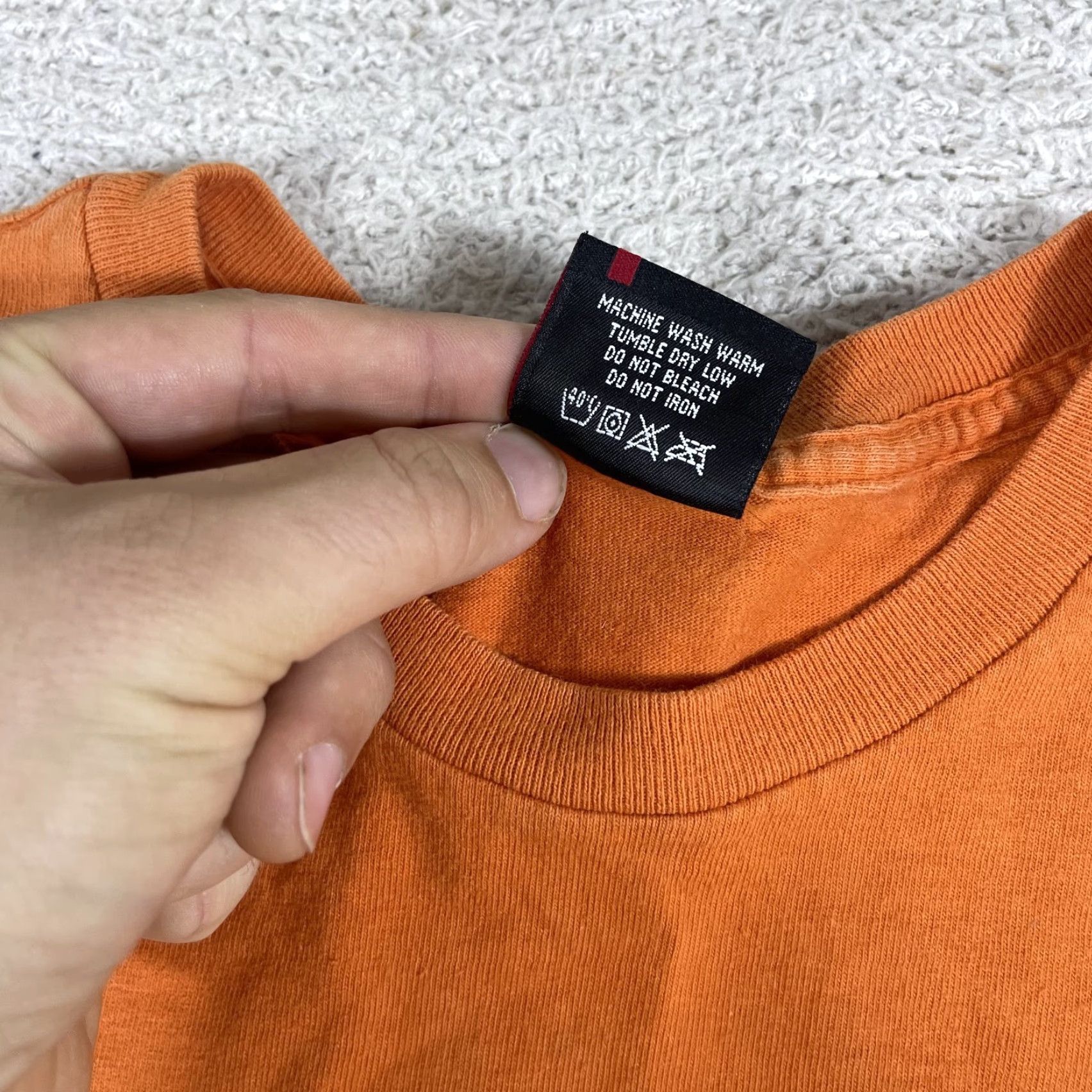 Polo Ralph Lauren VINTAGE Polo Jeans Co T-Shirt Mens L Orange Long Sleeve 90s Y2K Skate Ralph Lauren Mens Size US L / EU 52-54 / 3 - 5 Thumbnail