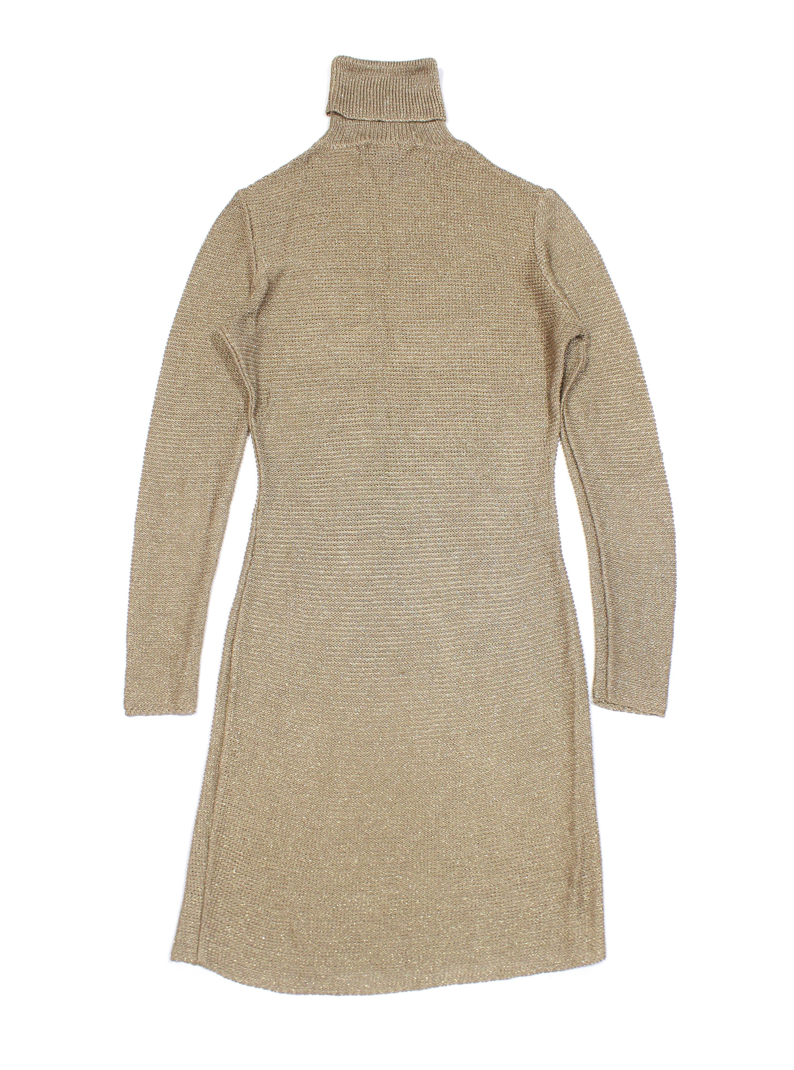 Ralph Lauren Purple Label Golden Knit Dress Size M / US 6-8 / IT 42-44 - 2 Thumbnail