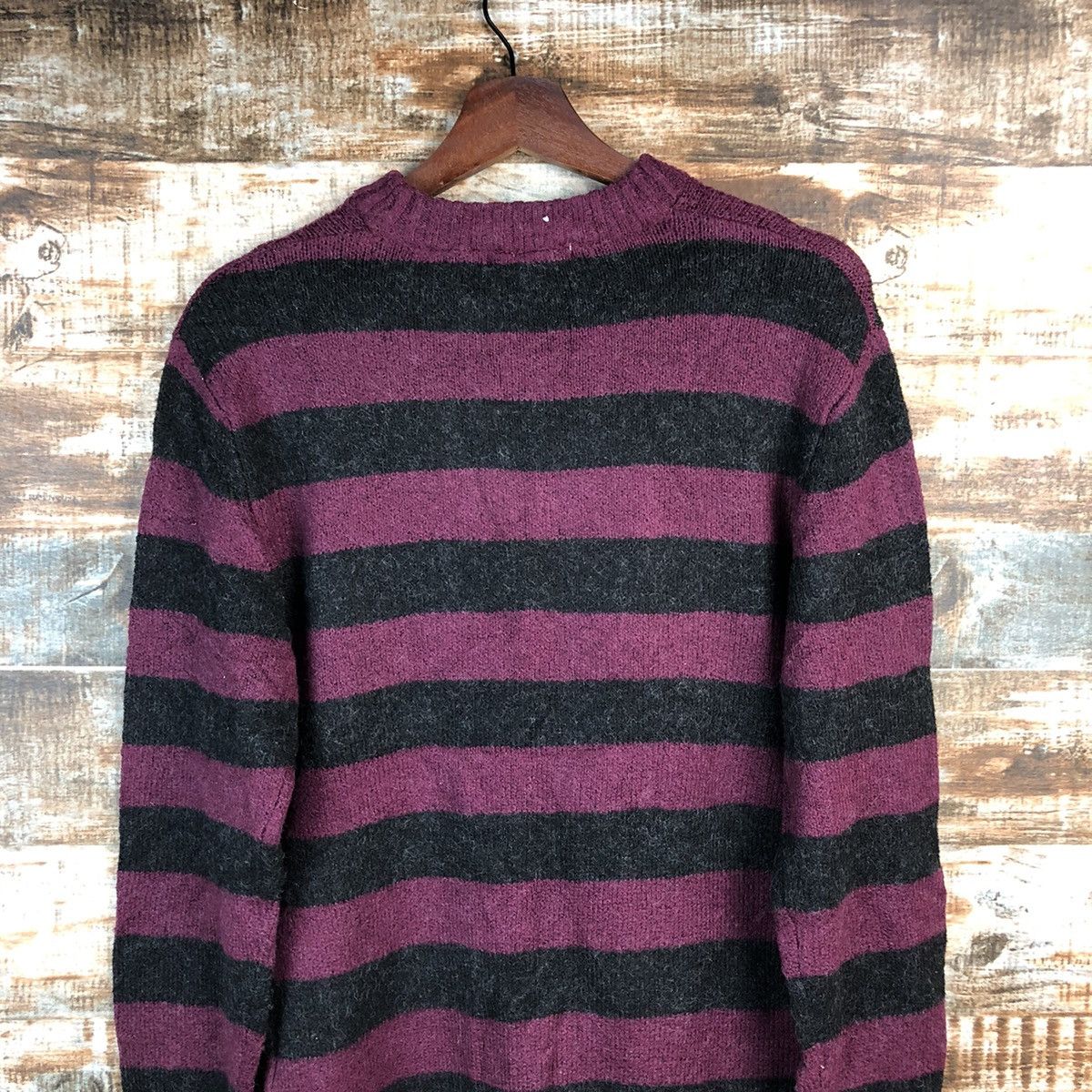 Japanese Brand × Solid and Striped DL Art Wave Stripe japan Purple Knitwear #C601 Size US M / EU 48-50 / 2 - 13 Thumbnail
