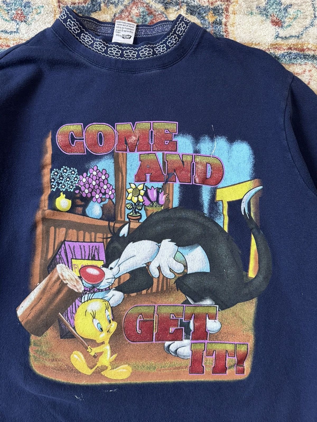 Vintage Vintage Looney Tunes Tweety And Sylvester Crewneck Large Size US L / EU 52-54 / 3 - 4 Thumbnail