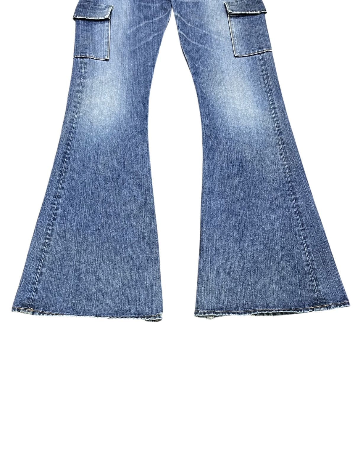 Big John UltraRare Vintage BIG JOHN Super Flare Hourglass Cargo Jeans Size 28" / US 6 / IT 42 - 4 Thumbnail