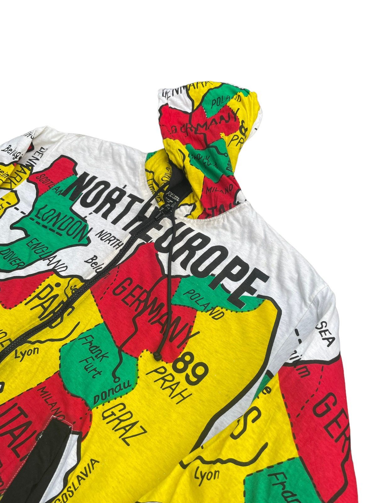 Japanese Brand F.U.Stadio Europe Map Design Hoodie Size US M / EU 48-50 / 2 - 2 Thumbnail