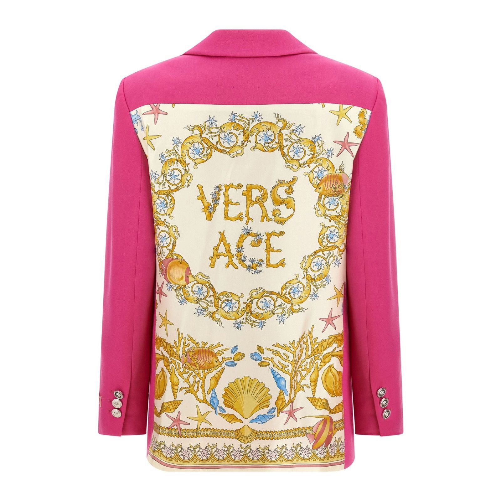Versace VERSACE Underwater Barocco Pink Blazer Jacket New & Authenti Size S / US 4 / IT 40 - 2 Thumbnail