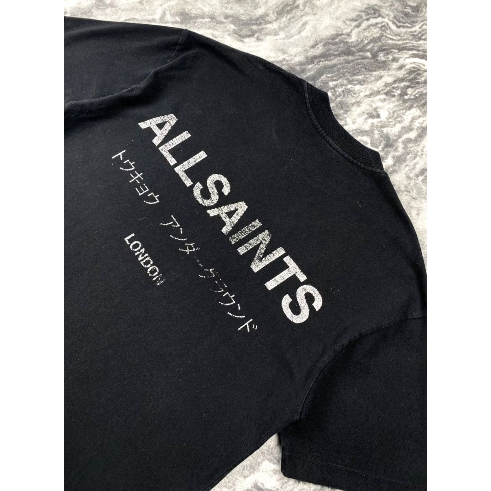 Allsaints AllSaints T Shirt Men S Black Oversized Crew Neck Big Logo SS Fit Size US S / EU 44-46 / 1 - 3 Thumbnail