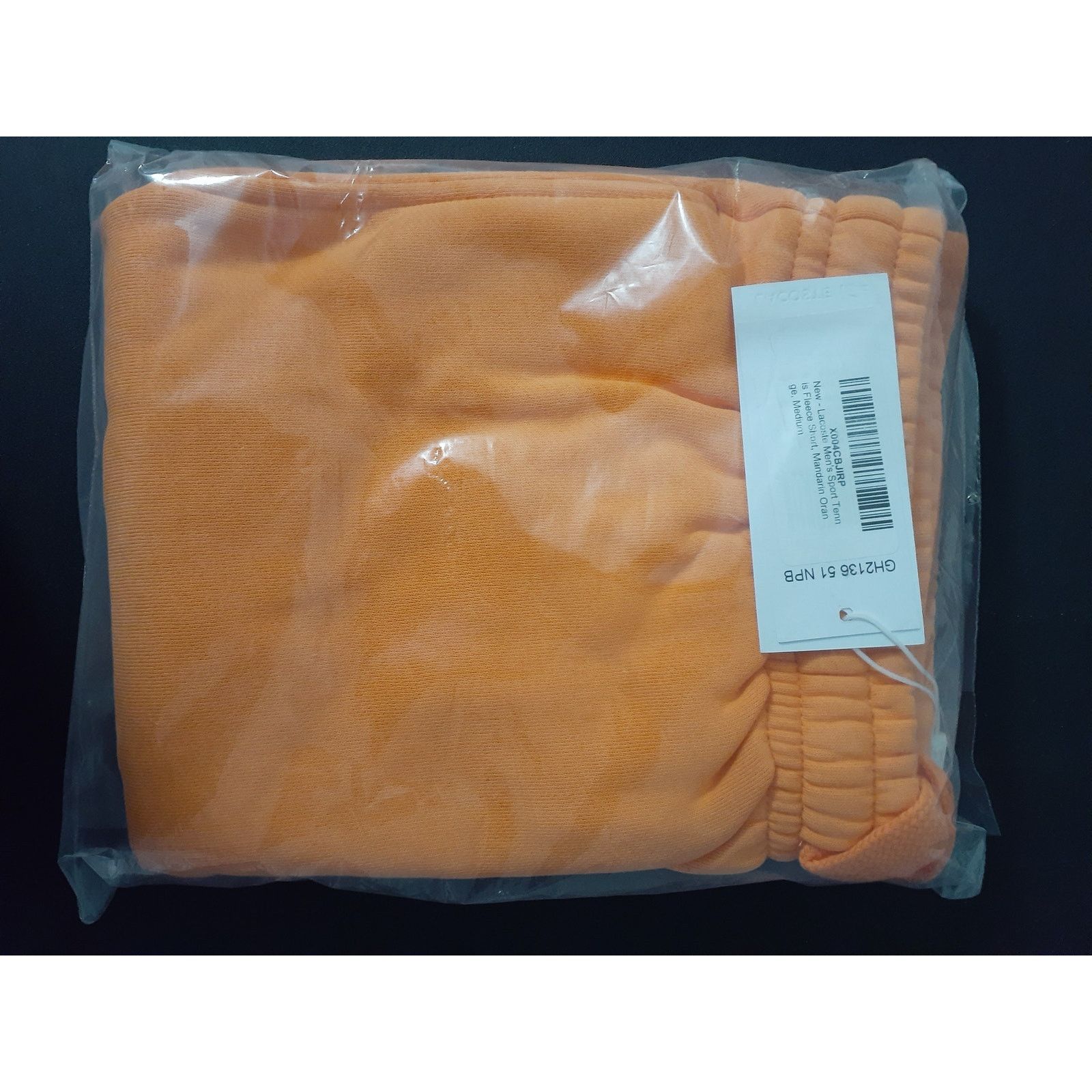 Lacoste Lacoste Men's Sport Tennis Fleece Short, Mandarin Orange M Size US 31 - 2 Thumbnail