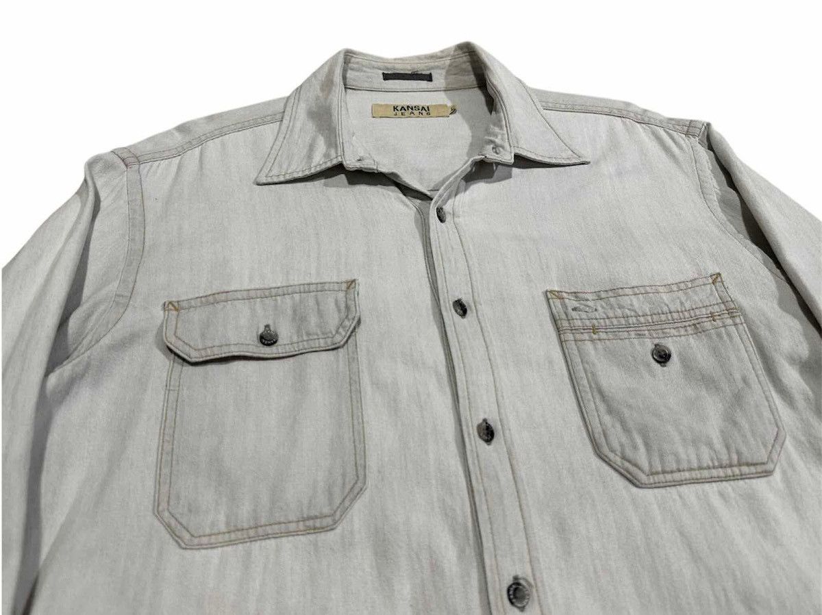 Japanese Brand × Kansai Yamamoto × Yohji Yamamoto 🔥Rare Design Vintage Kansai Yamamoto Shirt Double Pockets Size US L / EU 52-54 / 3 - 1 Thumbnail