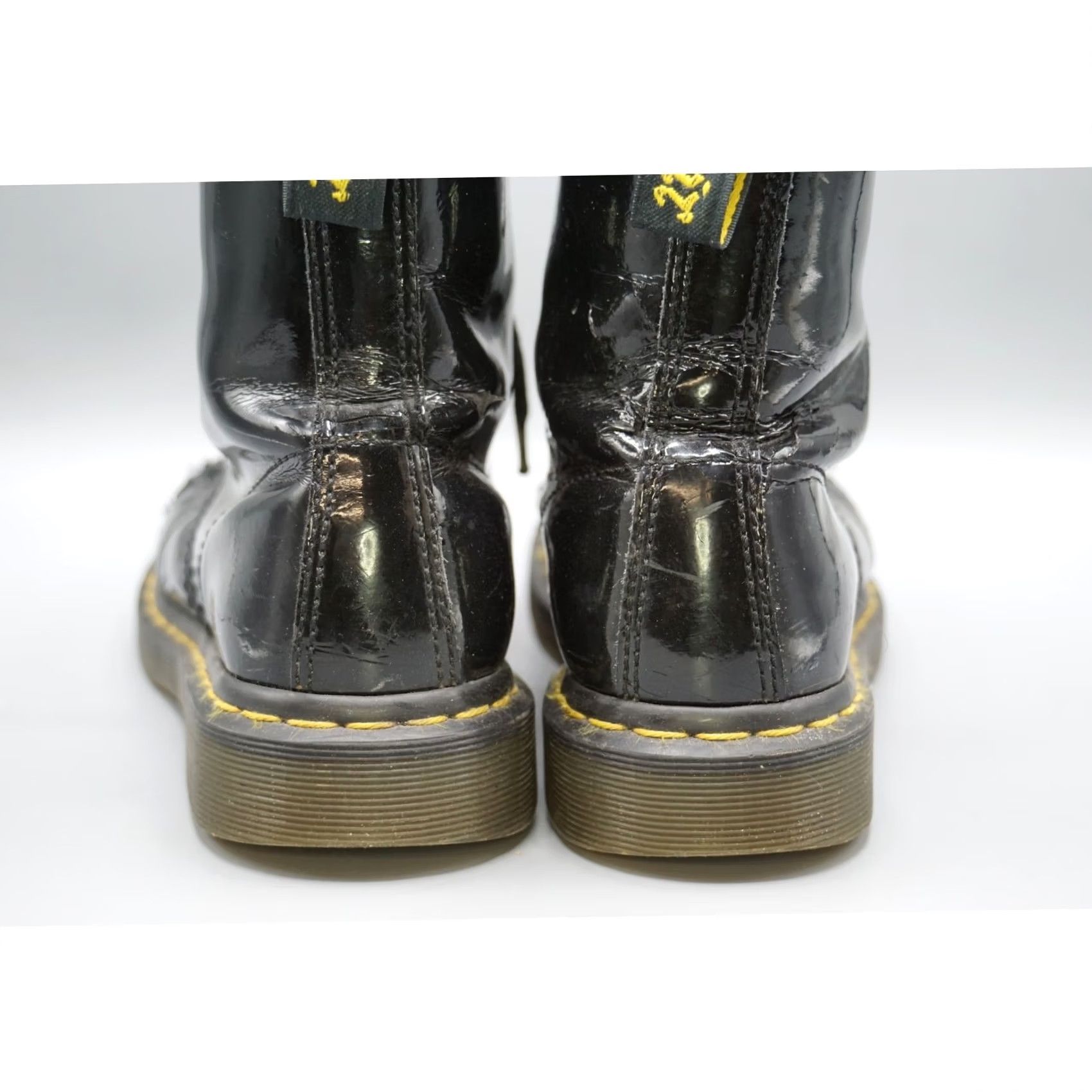 Dr. Martens VINTAGE Dr. Martens 1460 Women's US 9 Black Patent Leather 8-Eye Lace-Up Boot Used Size US 7 / IT 37 - 3 Thumbnail