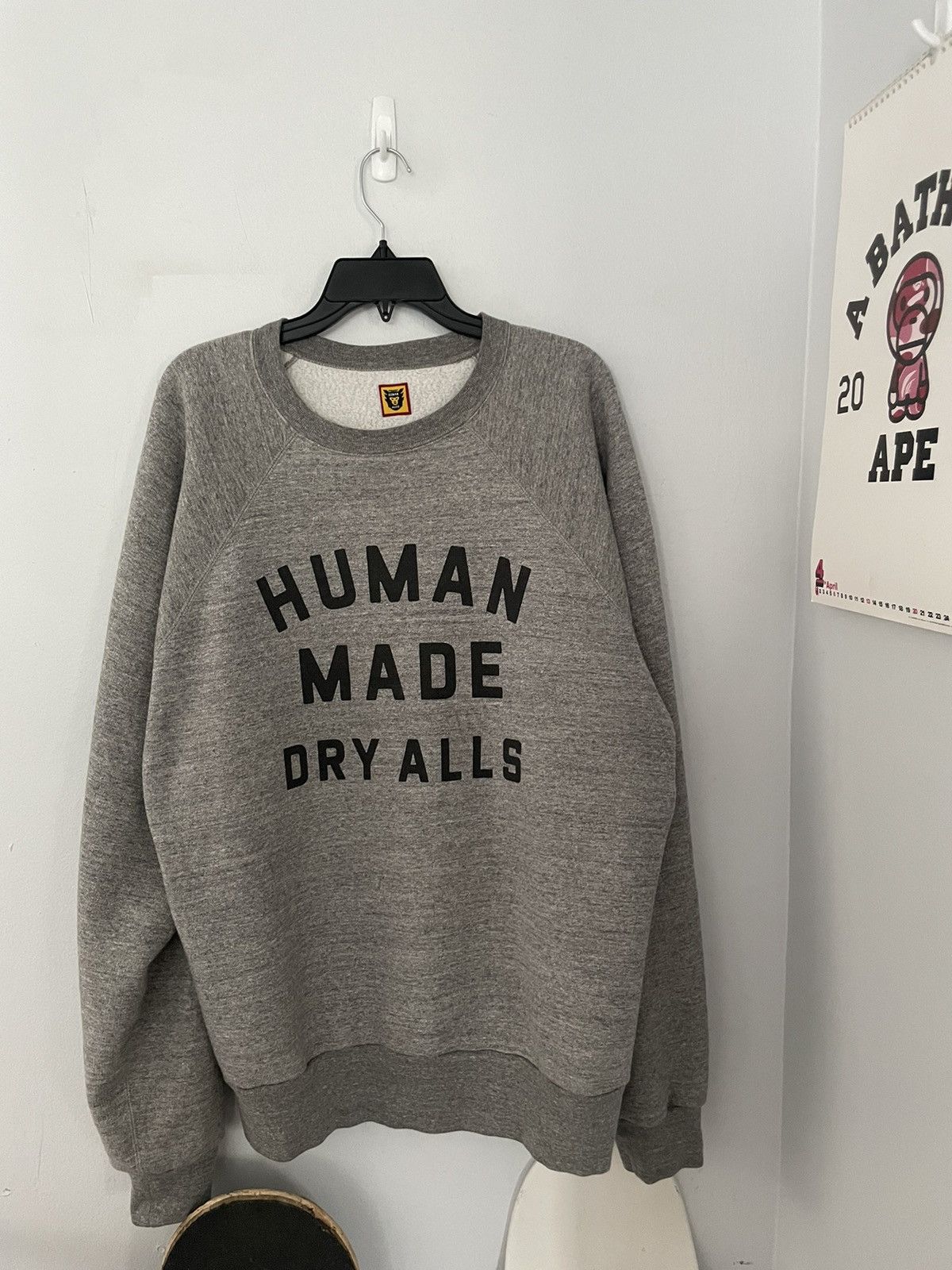 image of Human Made Japanese Cotton Sweatshirt in Grey, Men's (Size XL)