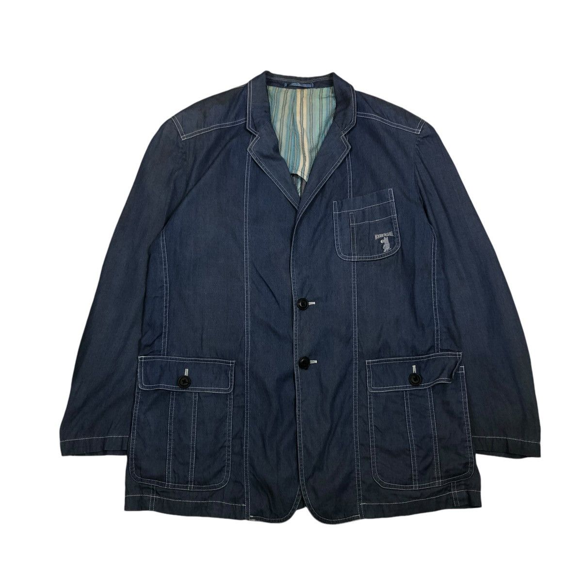 Japanese Brand 🔥VINTAGE DENIM CHORE WORKER JACKET MONTEREY& CARMEL KAPITAL Size US L / EU 52-54 / 3 - 1 Thumbnail