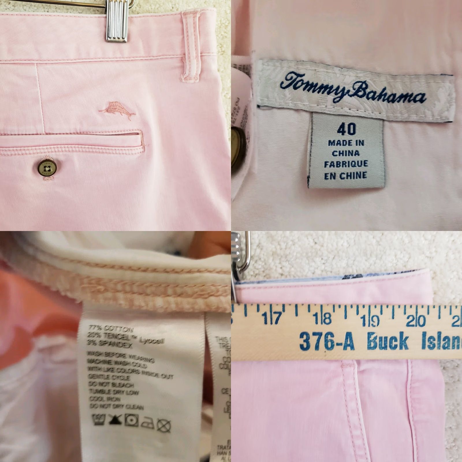 Tommy Bahama VINTAGE Tommy Bahama Shorts Mens 40 Pink Stretch Chino Flat Front Cotton Lyocell Spandex Casual Mens 40 Pink Size US 40 / EU 56 - 8 Thumbnail