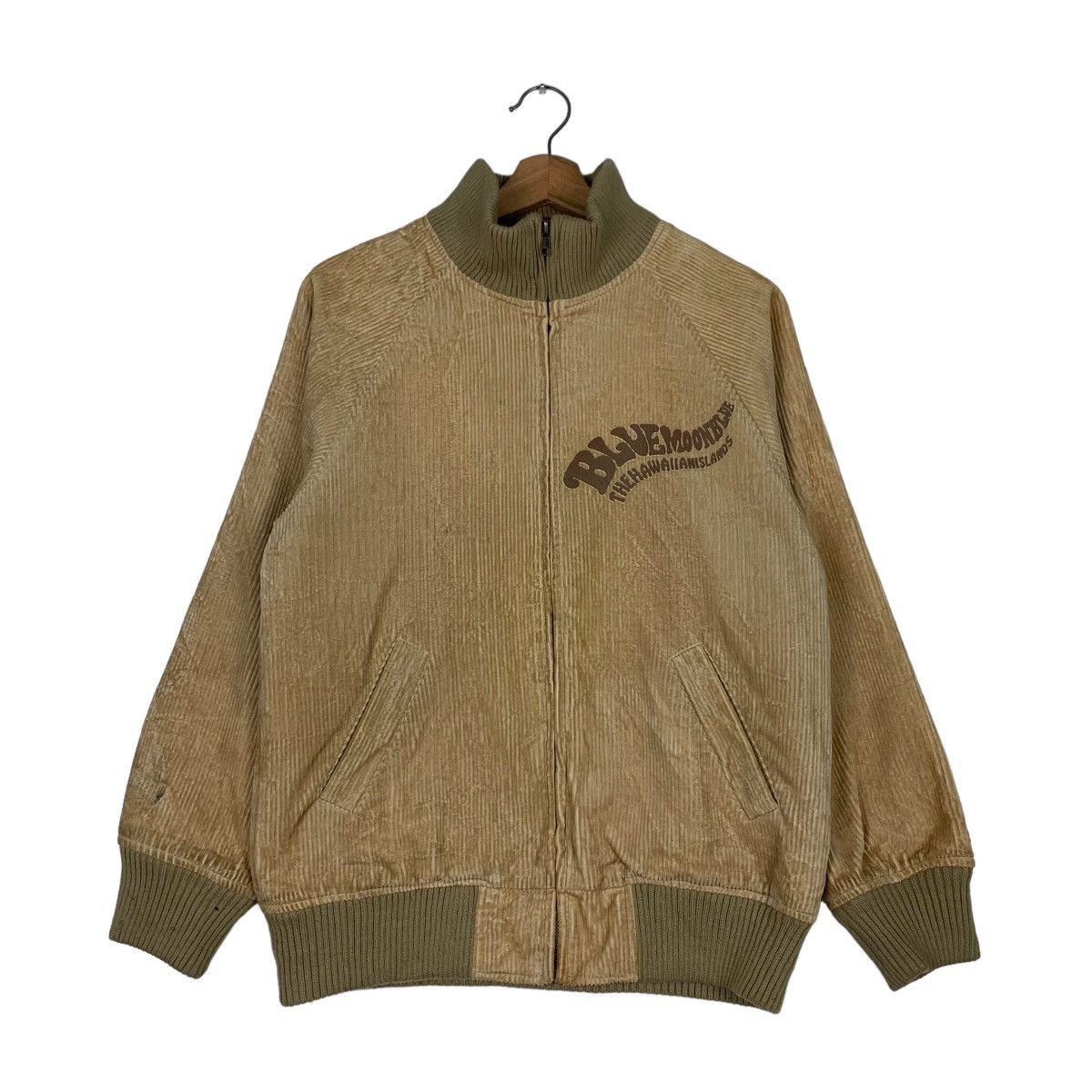 Japanese Brand BLUE MOON BLUE Big Logo Corduroy Jacket #0924-C41 Size US M / EU 48-50 / 2 - 3 Thumbnail