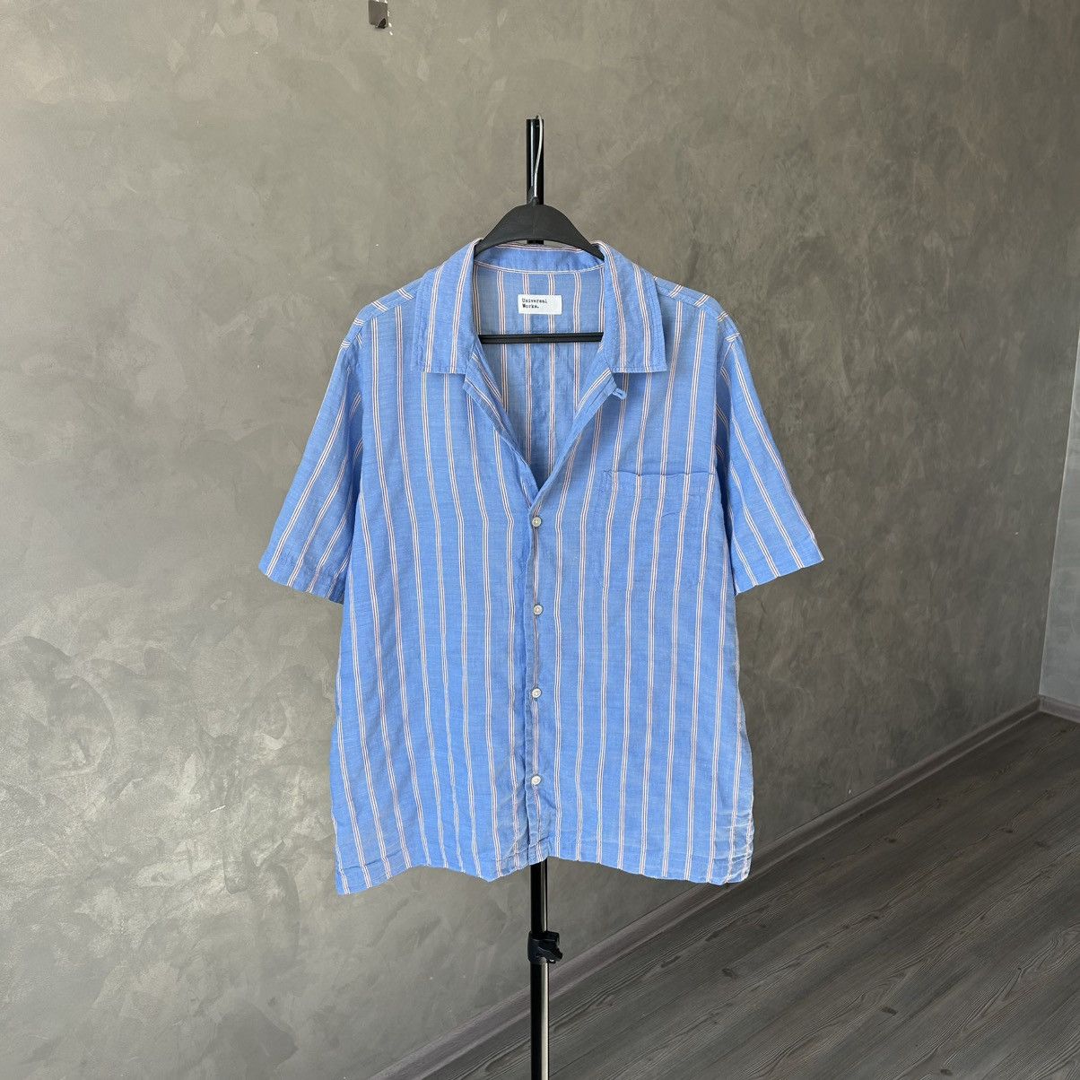 Universal Works Universal Works Striped Camp Shirt SS Size US M / EU 48-50 / 2 - 2 Thumbnail