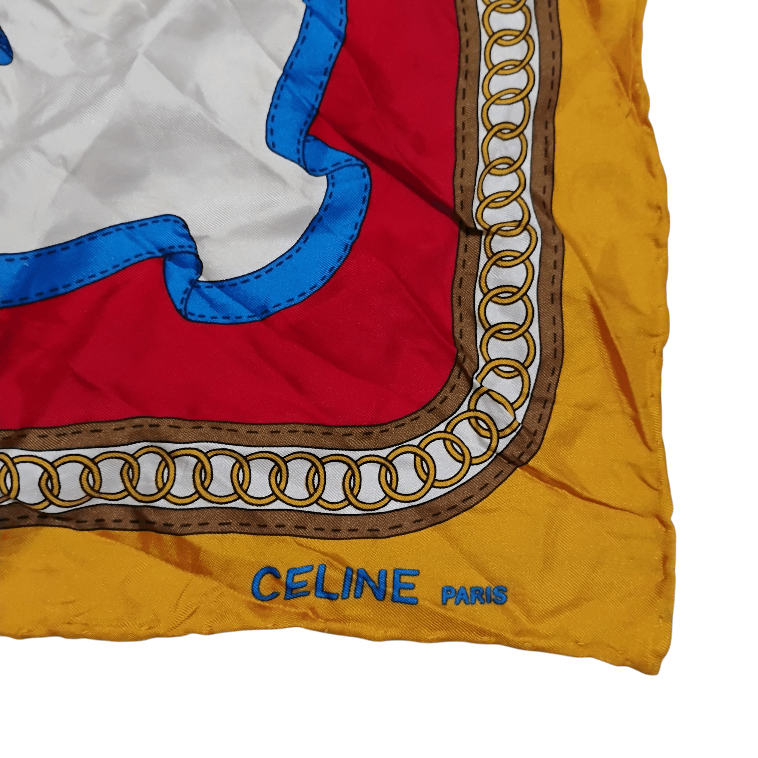 Celine Vintage Celine Les Cocardes Pure Silk Scarf Size ONE SIZE - 2 Thumbnail