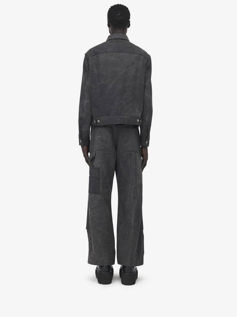 Alexander McQueen o1srvl11e0226 Trucker Jacket In Charcoal Size US M / EU 48-50 / 2 - 6 Thumbnail