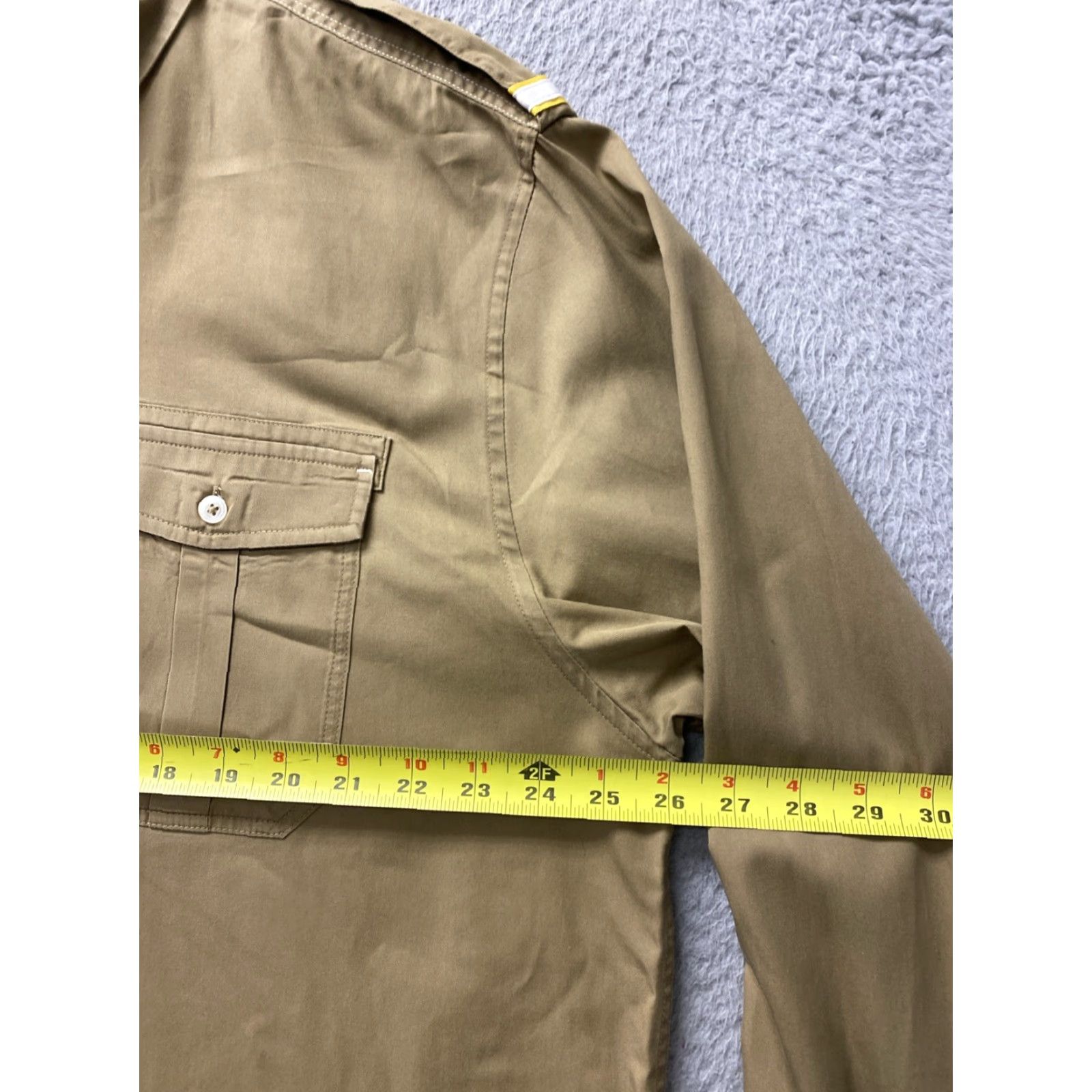 Sean John Sean John Button-Front Shirt Military Bronze Solid / 4XL/ Khaki Bronze / Men / Shirt / 4XL / Khaki Bronze / Button-Up / Slim Fit / Casual Men’s Shirt Size US XXL / EU 58 / 5 - 5 Thumbnail