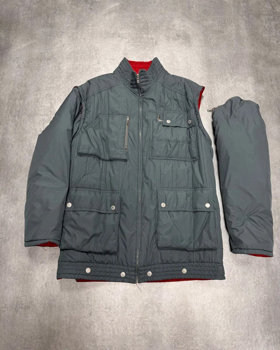 Dolce & Gabbana × Vintage 2000s Dolce & Gabbana Grey Sleeves Removable Puffer Jacket Size US L / EU 52-54 / 3 - 1 Thumbnail