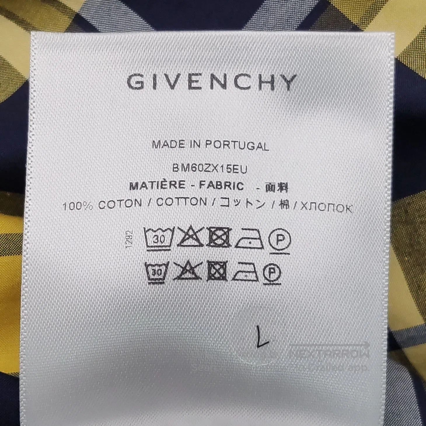 Givenchy Givenchy Yellow Plaid Cotton Collared Shirt. Size US M / EU 48-50 / 2 - 8 Thumbnail