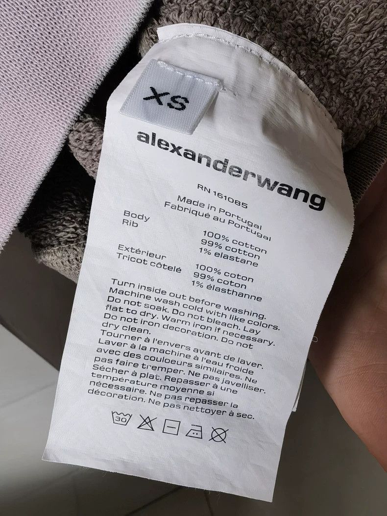 Alexander Wang Alexander Wang Pink Cropped Zip Hoodie- Size XS / US 0-2 / IT 36-38 - 3 Thumbnail