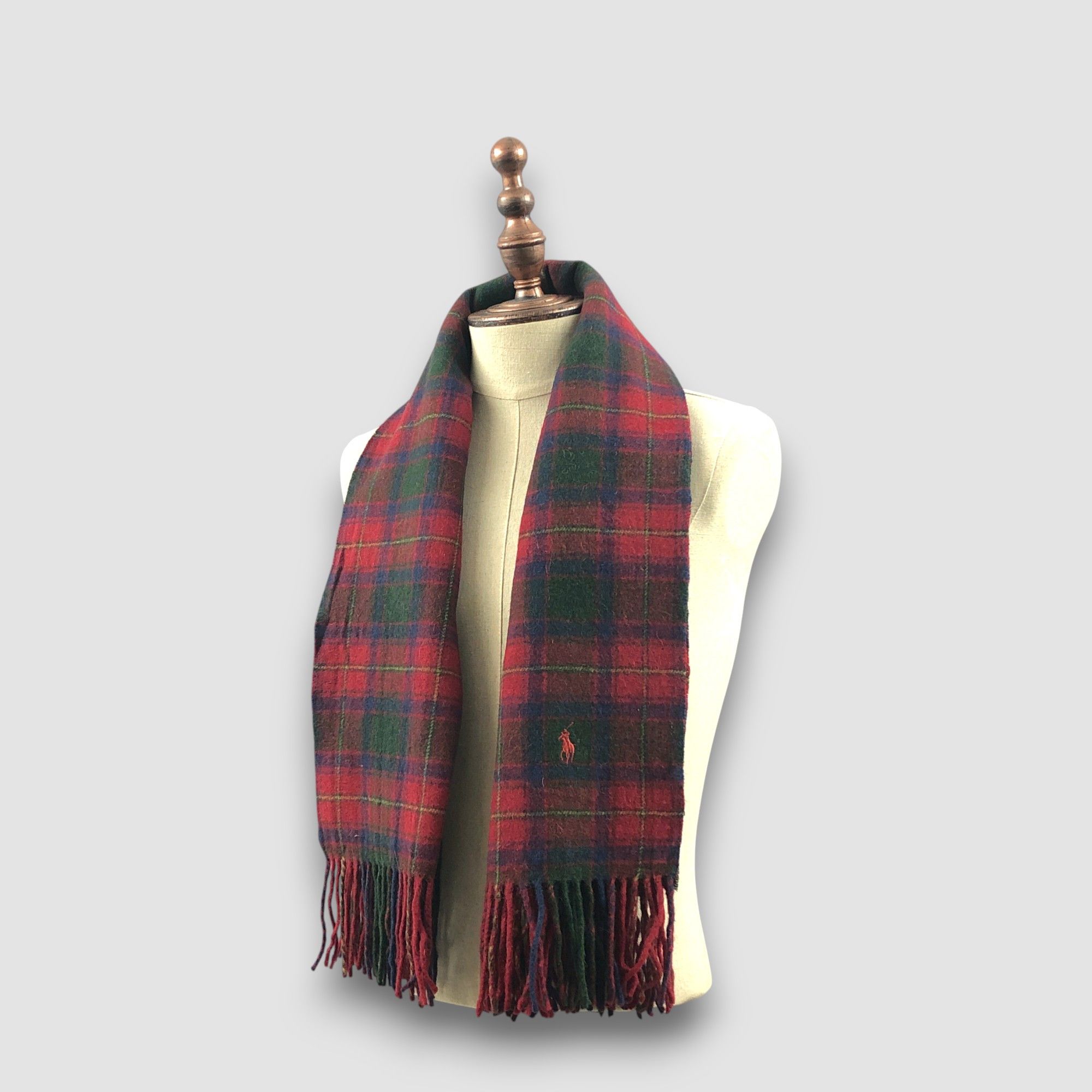 Ralph Lauren Vintage Ralph Lauren Scarf Muffler Wool Plaid Wraps Scarves Size ONE SIZE - 2 Thumbnail