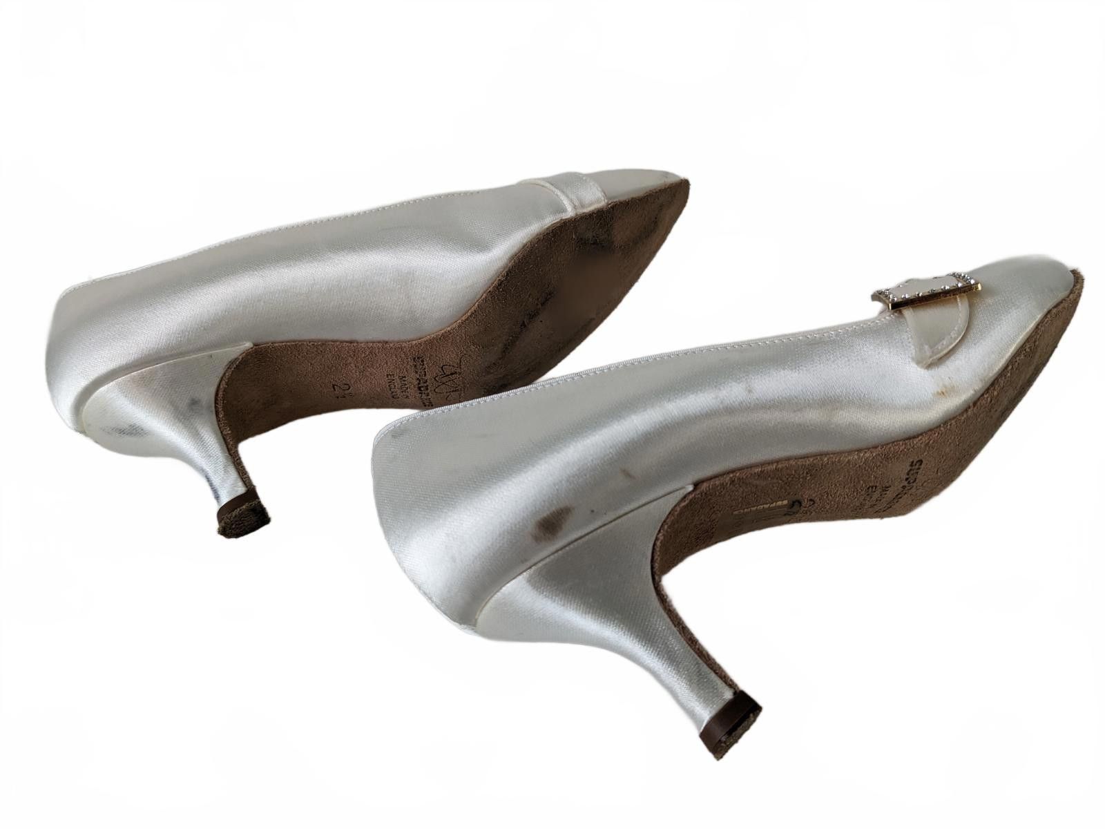 Other SupaDance England 1023 Dance Shoes White Satin Pearl US 4.5 Size US 4.5 / IT 34.5 - 5 Thumbnail