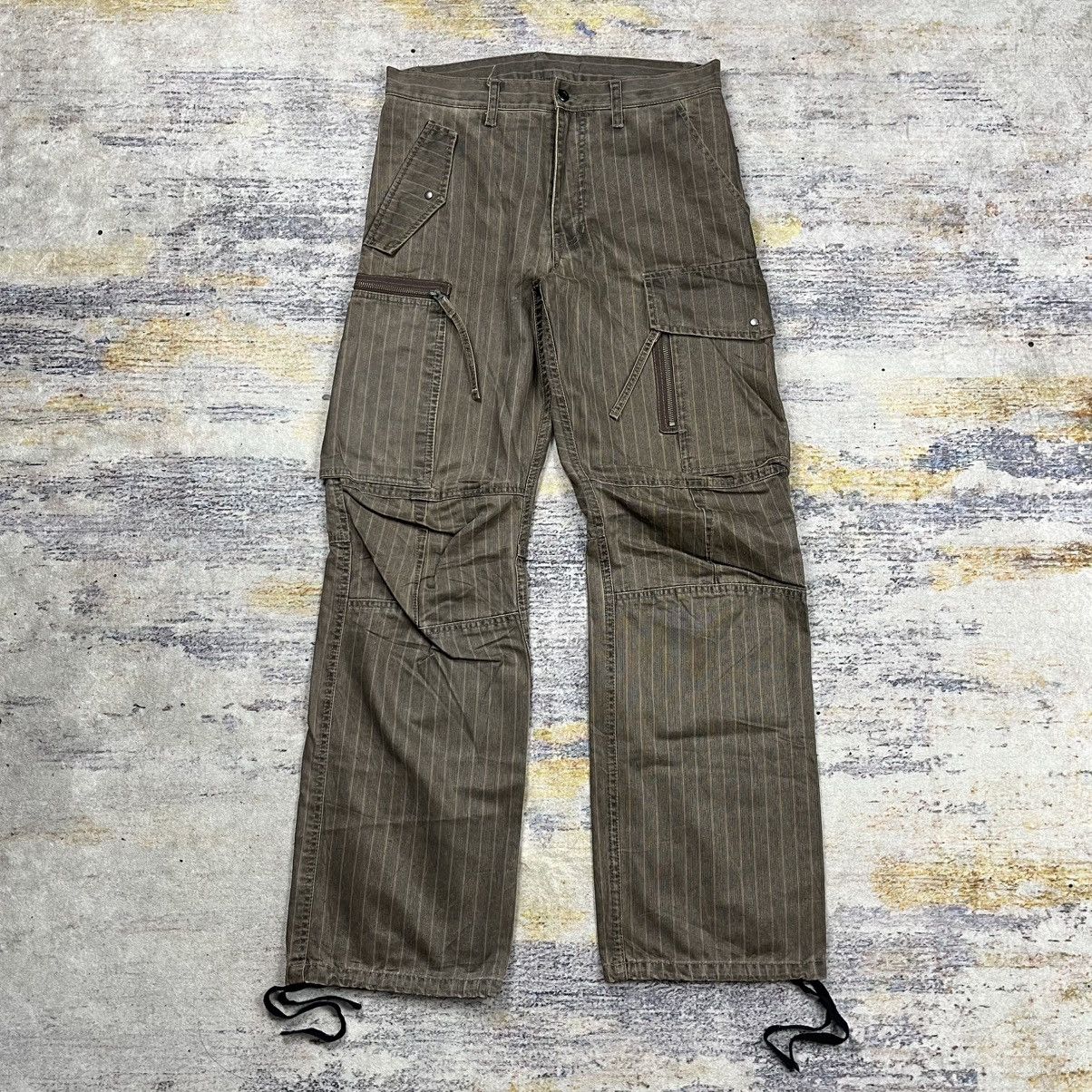 PPFM PPFM pinstriped tactical cargo pants Size US 31 - 1 Thumbnail