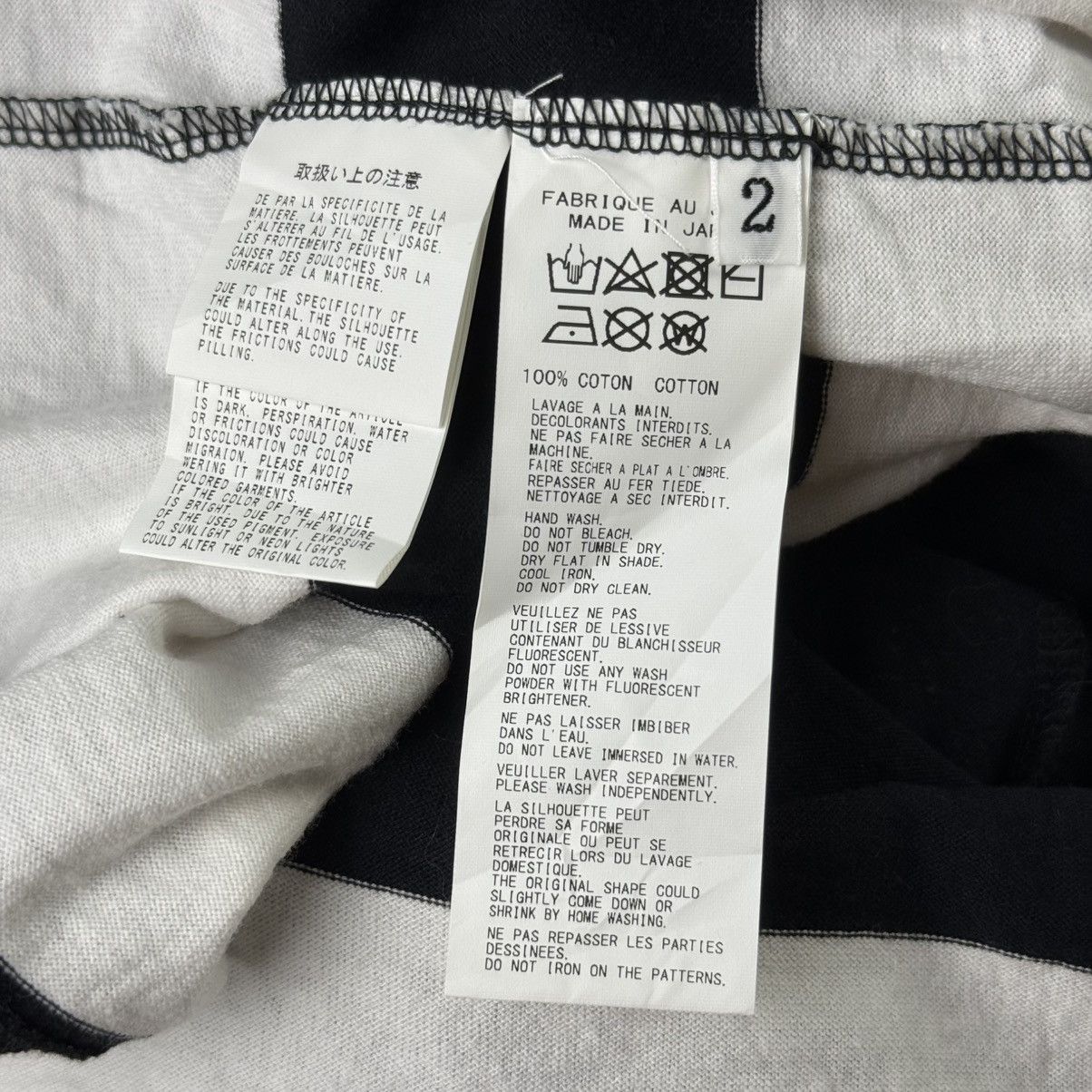 Yohji Yamamoto Yohji Yamamoto - S/S22 - Printed Striped Longsleeve T-Shirt Size US M / EU 48-50 / 2 - 8 Thumbnail
